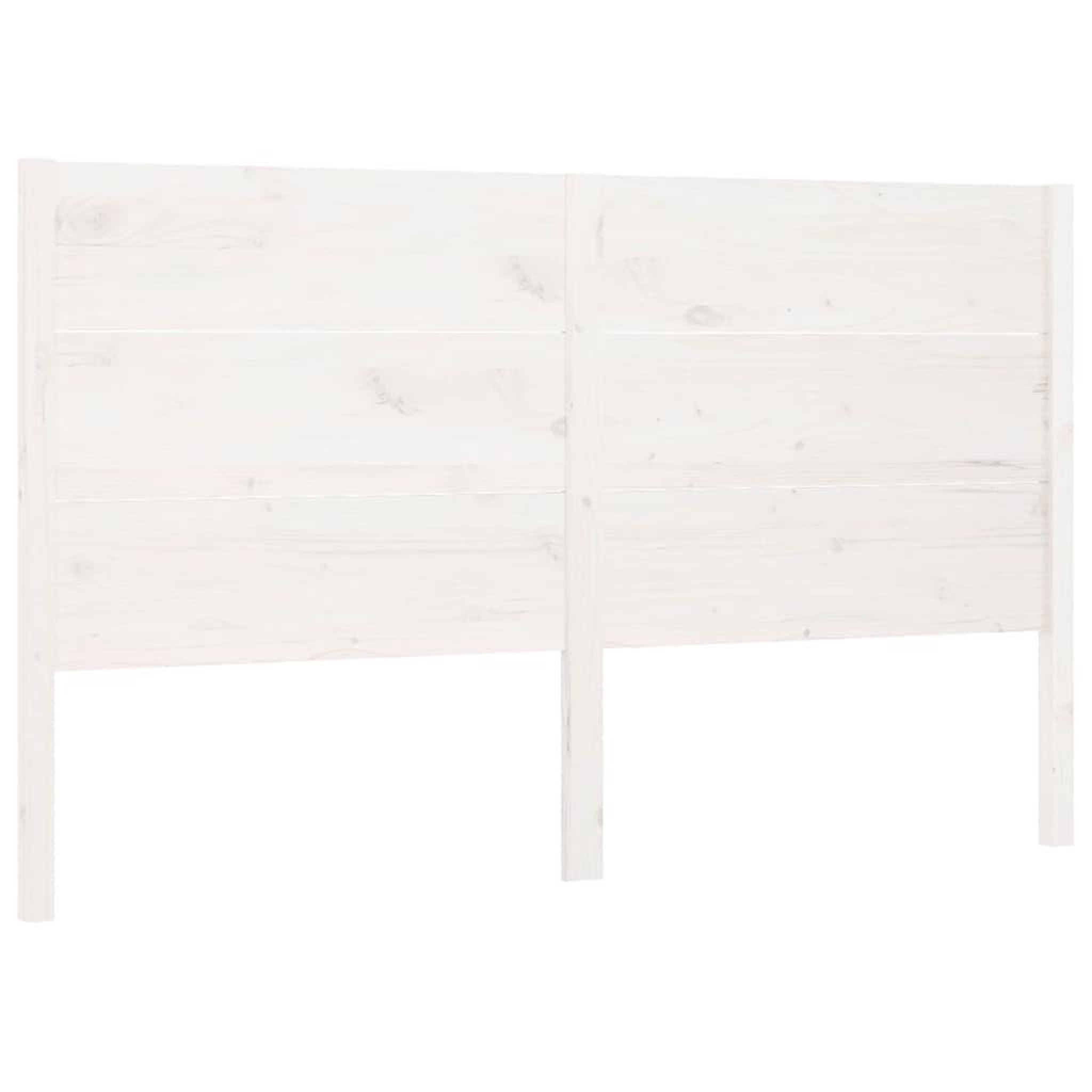Voir la diapositive 2 : VIDAXL Tete de lit Blanc 146x4x100 cm Bois massif de pin