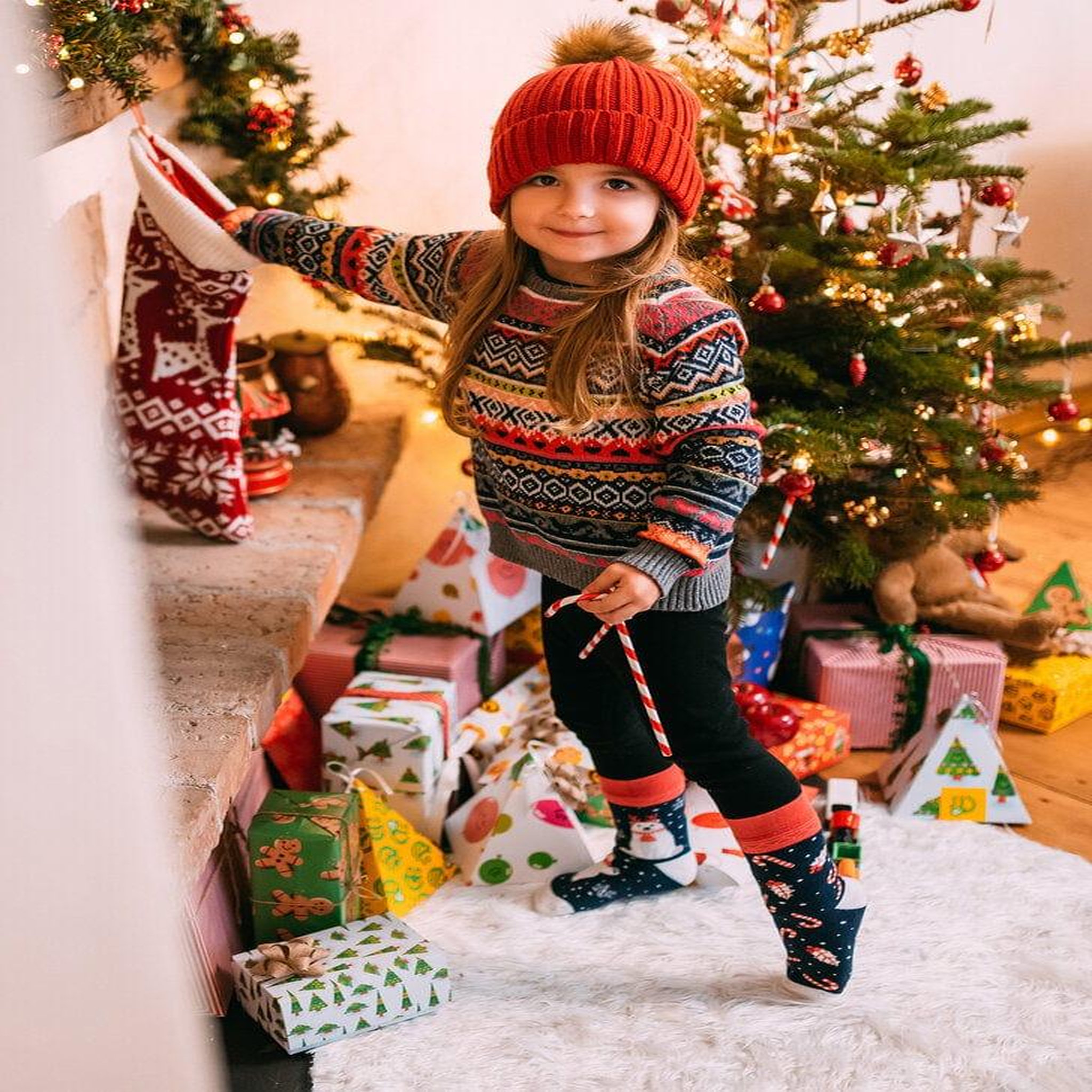 Voir la diapositive 2 : DEDOLES Chaussettes chaudes enfants noël ours polaires