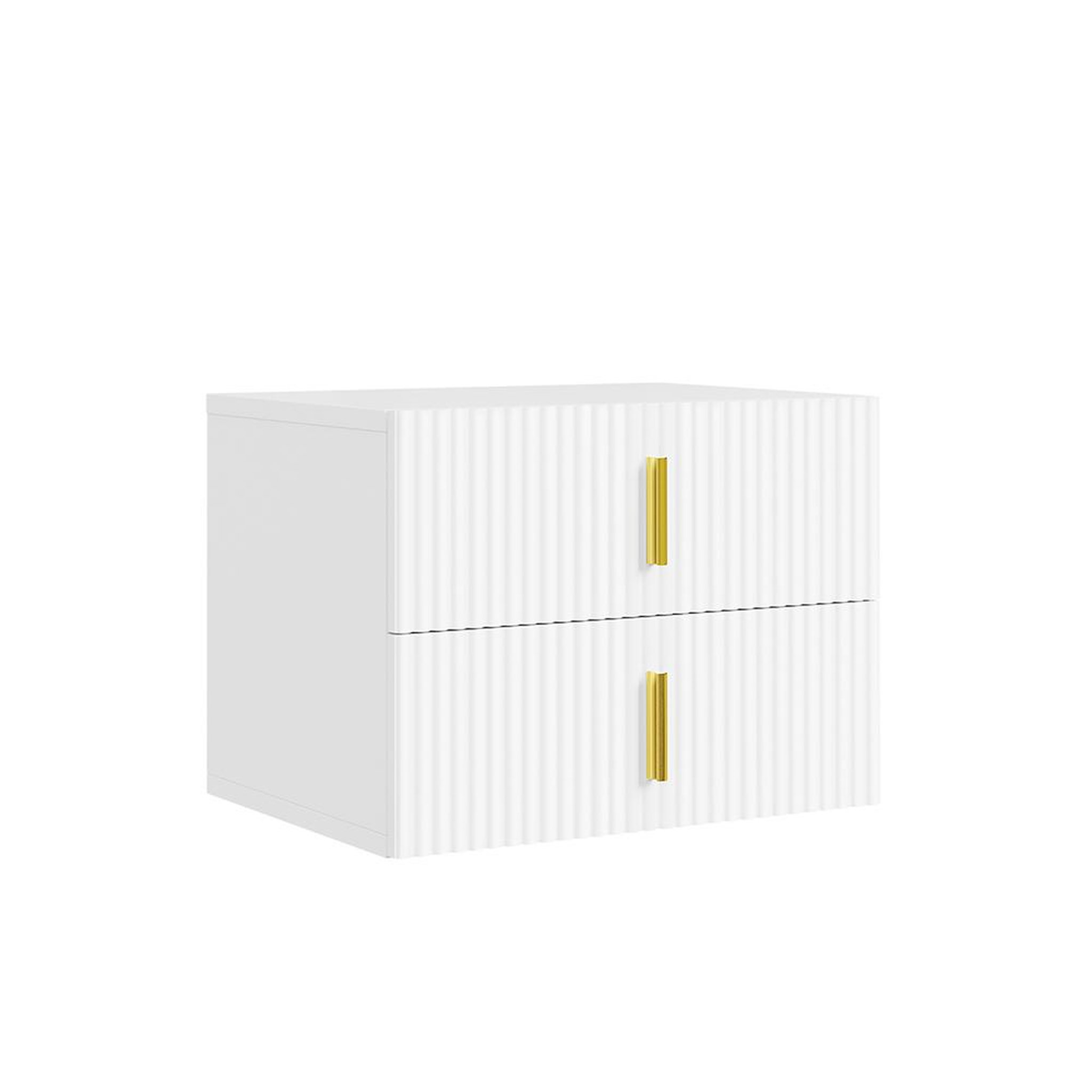 SOBUY Chevet 2 Tiroirs Blanc 40x30x30cm FBT177-E-W