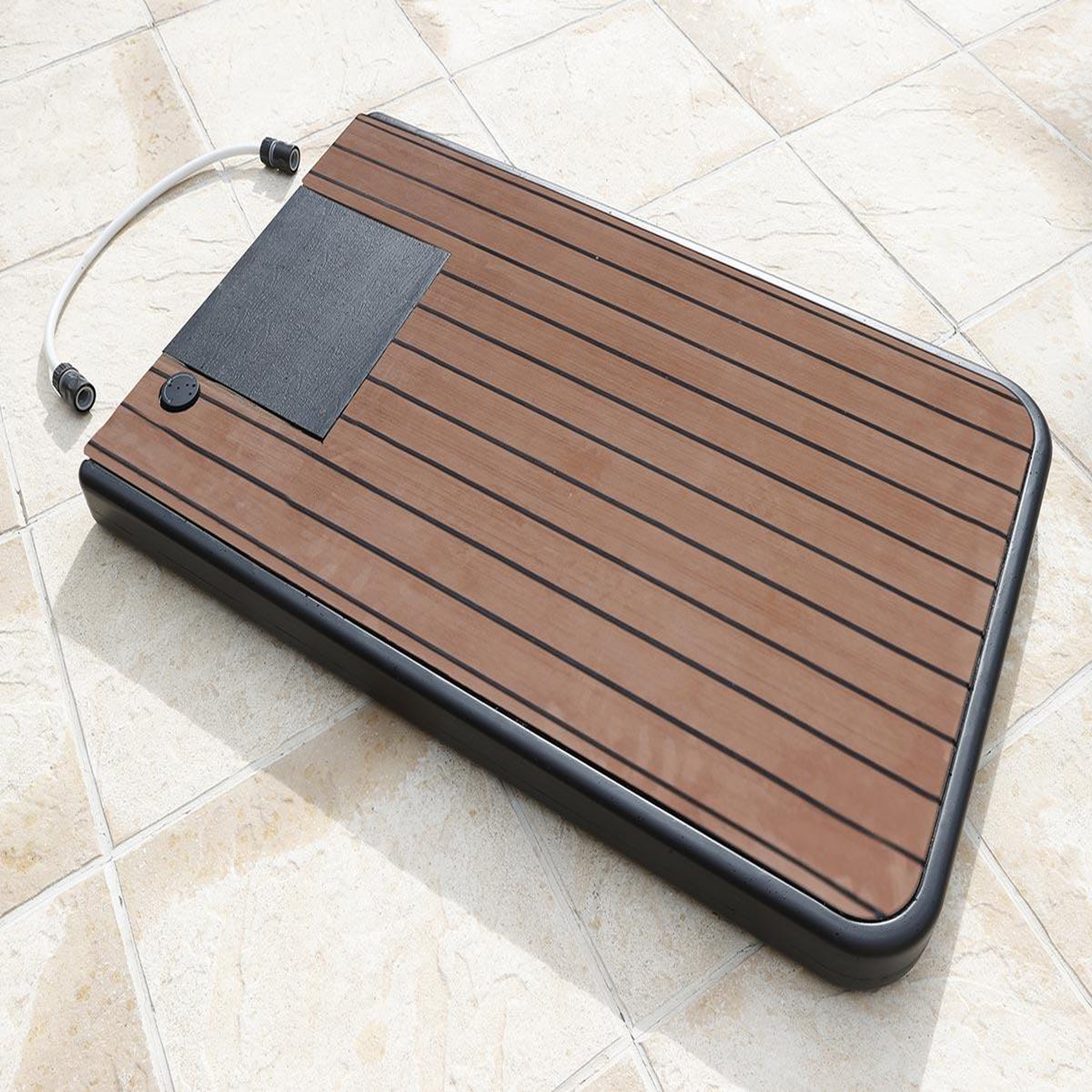 Ubbink Plancher Solairs pour douche de piscine solaire Bois en teck - Ubbink