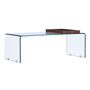 Voir la diapositive 1 : Paris Prix Table Basse en Verre  Telemark  110cm Transparent