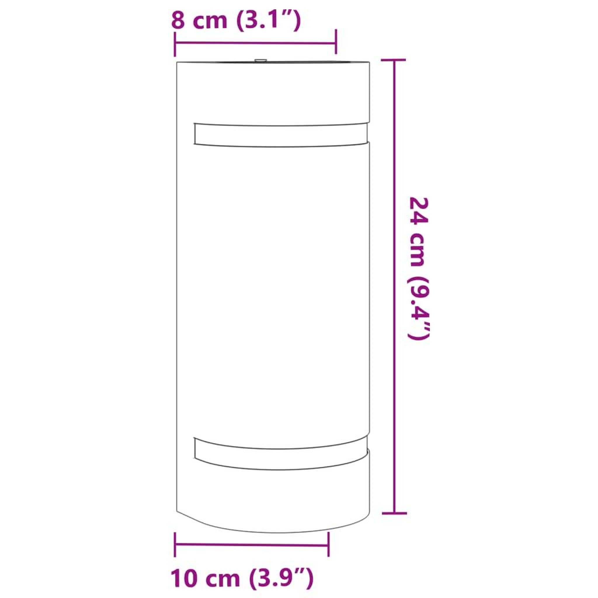 Voir la diapositive 6 : VIDAXL Applique murale d'exterieur aluminium moule sous pression