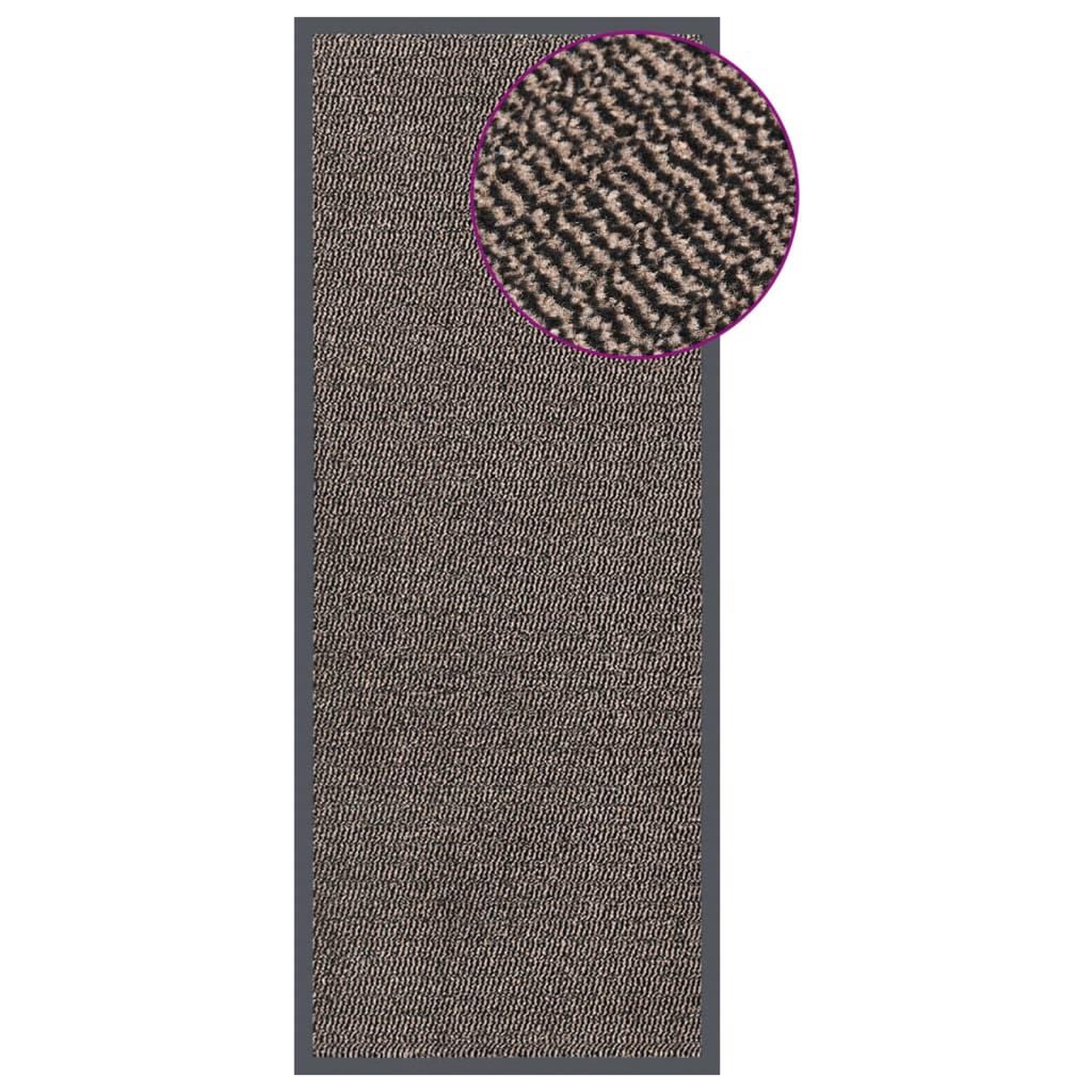 VIDAXL Paillasson touffete 60x150 cm Marron fonce