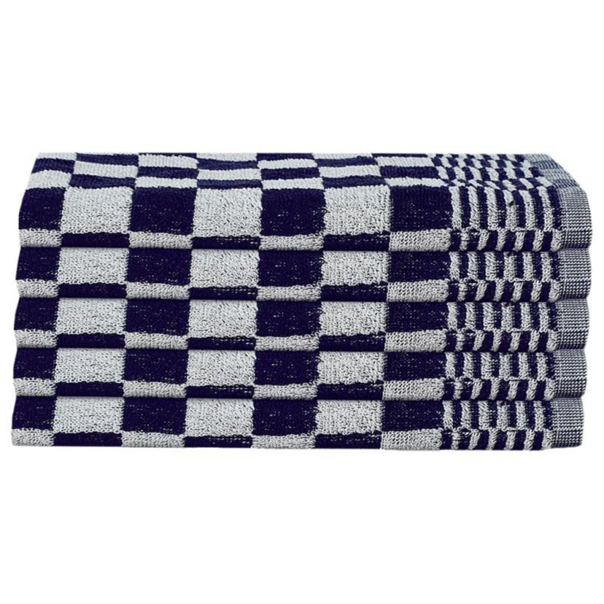 VIDAXL Ensemble de serviettes 20 pcs bleu et blanc coton