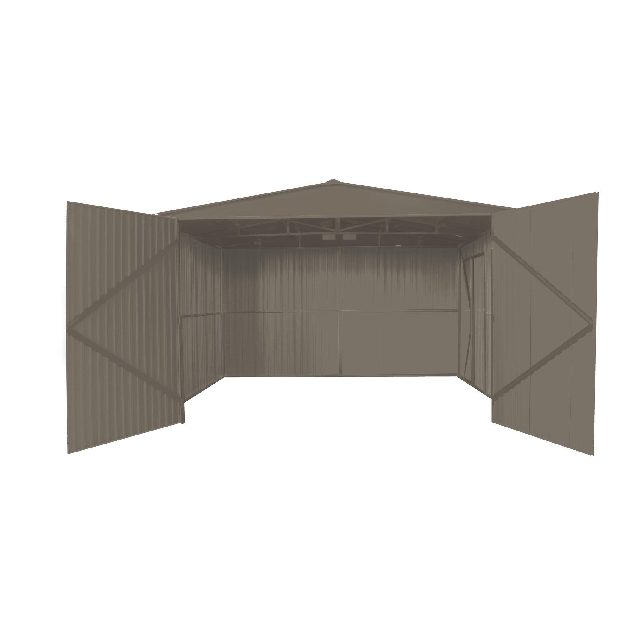 Voir la diapositive 2 : CHALET&JARDIN Garage métal imitation Bois Laird / 17.39 M²