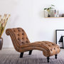 Voir la diapositive 1 : VIDAXL Chaise longue Marron Similicuir daim