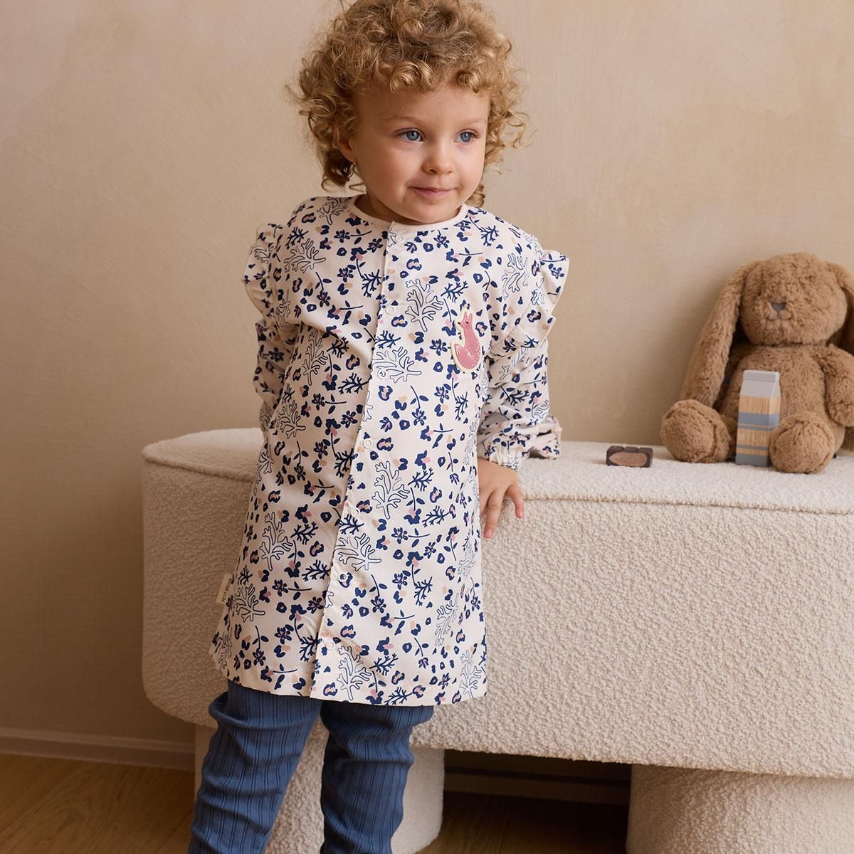 Petit Béguin Tablier enfant long Céleste