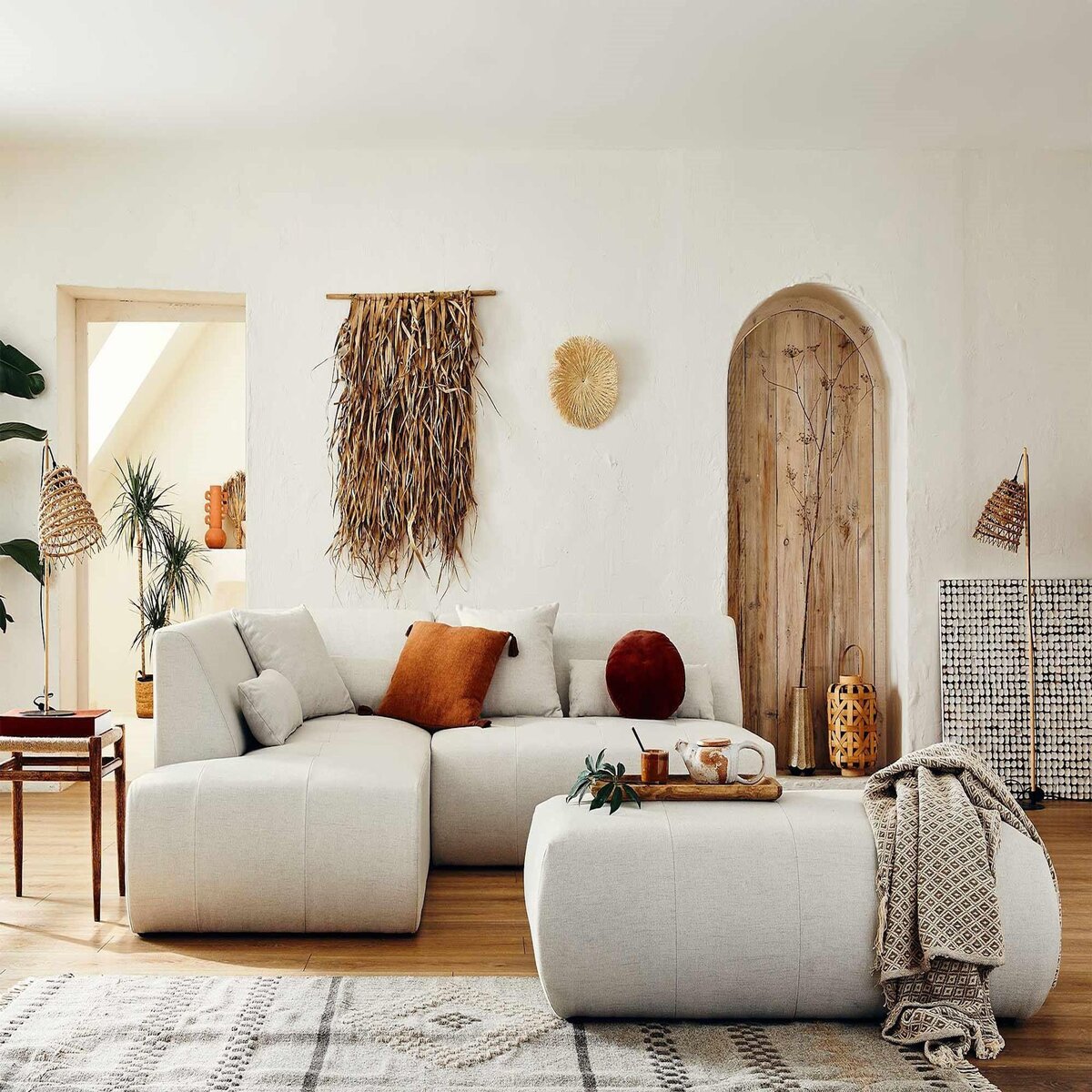 LISA DESIGN Onyx - canapé modulable d'angle gauche 5 places - en tissu