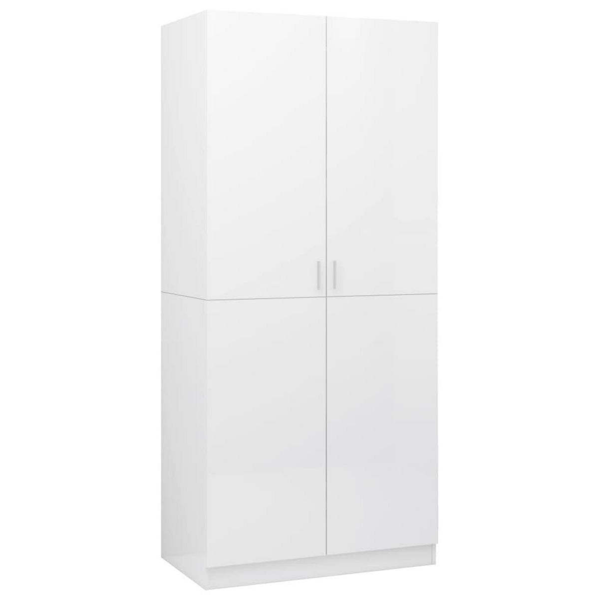 VIDAXL Garde-robe Blanc brillant 90x52x200 cm Bois d'ingenierie