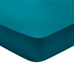 DODO Drap housse Partition Satin de coton Coloris Canard. Coloris disponibles : Bleu