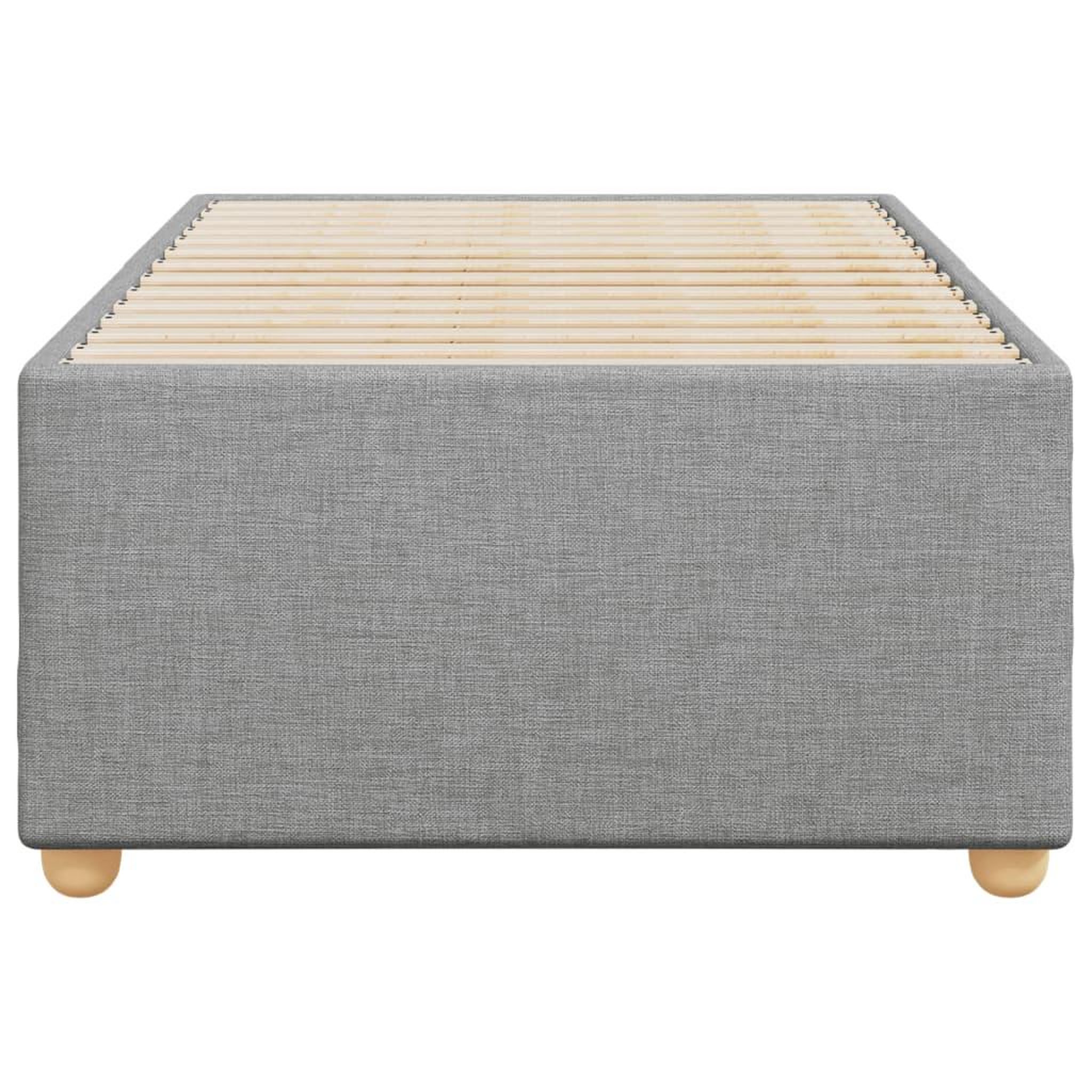 Voir la diapositive 4 : VIDAXL Cadre de lit sans matelas gris clair 90x200 cm tissu