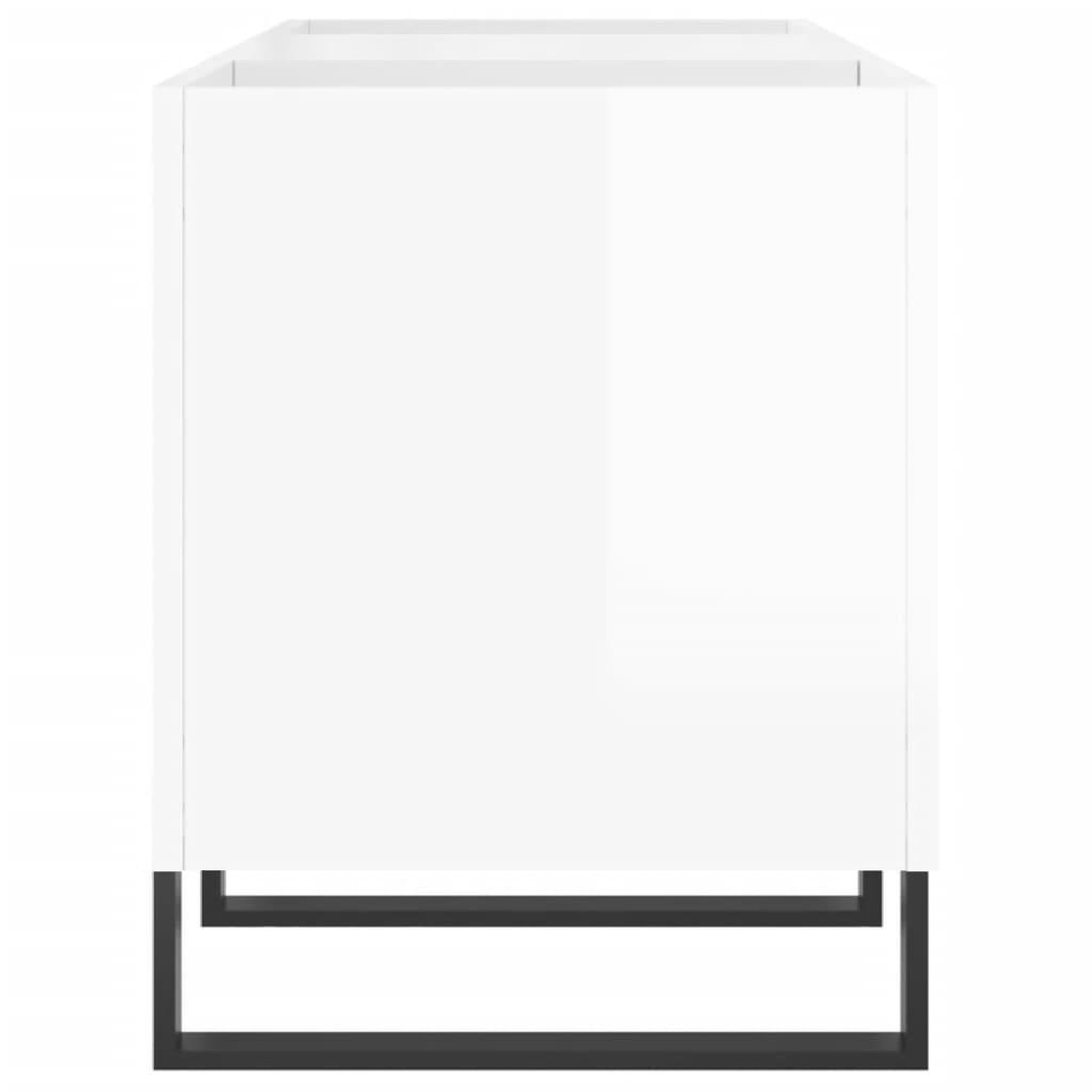 Voir la diapositive 5 : VIDAXL Armoire a disques blanc brillant 121x38x48 cm bois d'ingenierie