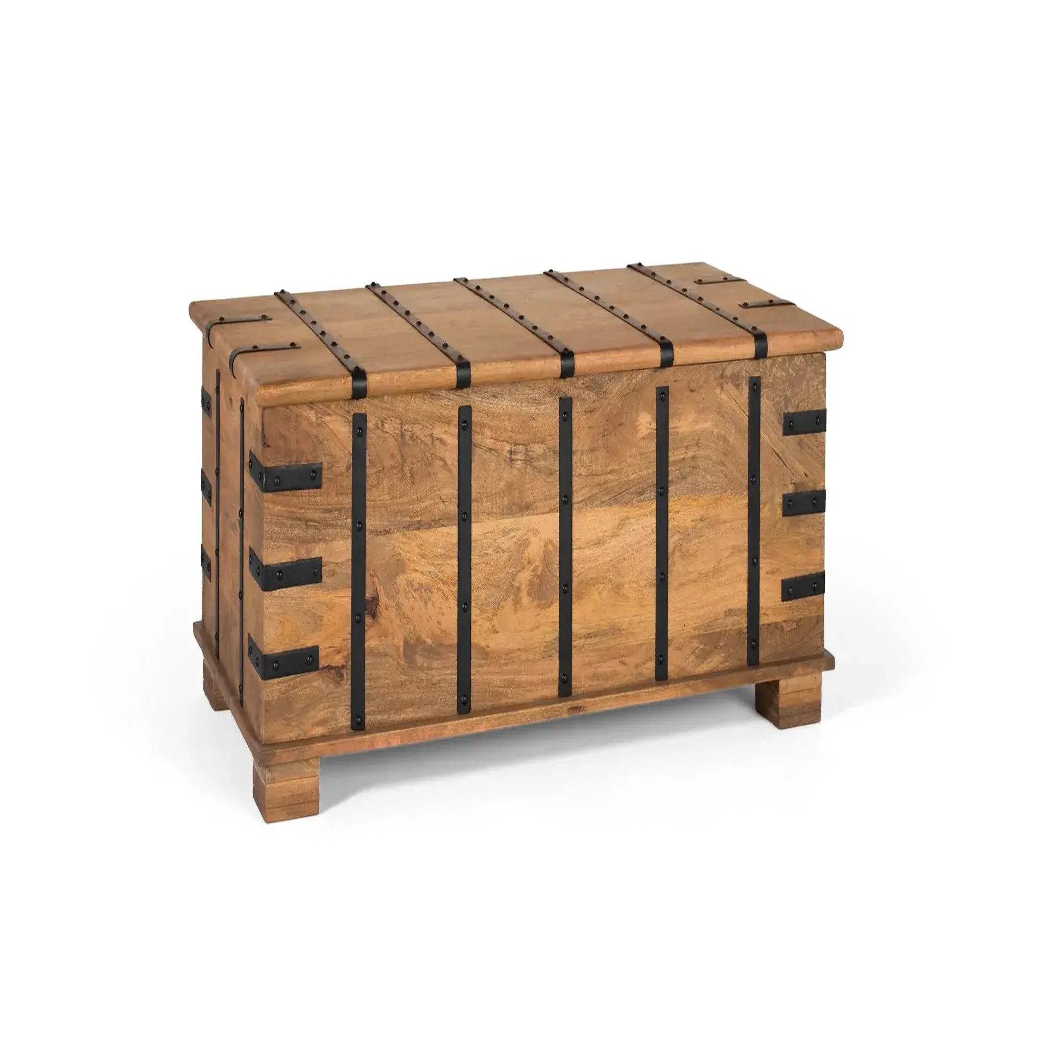 Voir la diapositive 2 : GINER Y COLOMER SL Table basse en bois de manguier 120 cm style rustique moderne