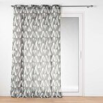 Paris Prix Rideau Voilage à Œillets  Ikaris  140x240cm Noir & Blanc