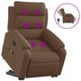 Voir la diapositive 2 : VIDAXL Fauteuil inclinable de massage electrique Marron Tissu
