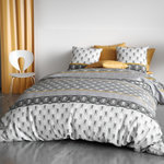 ATELIER DU COTON Housse de couette 240x220 SAKIG + 2 taies coton 57 fils