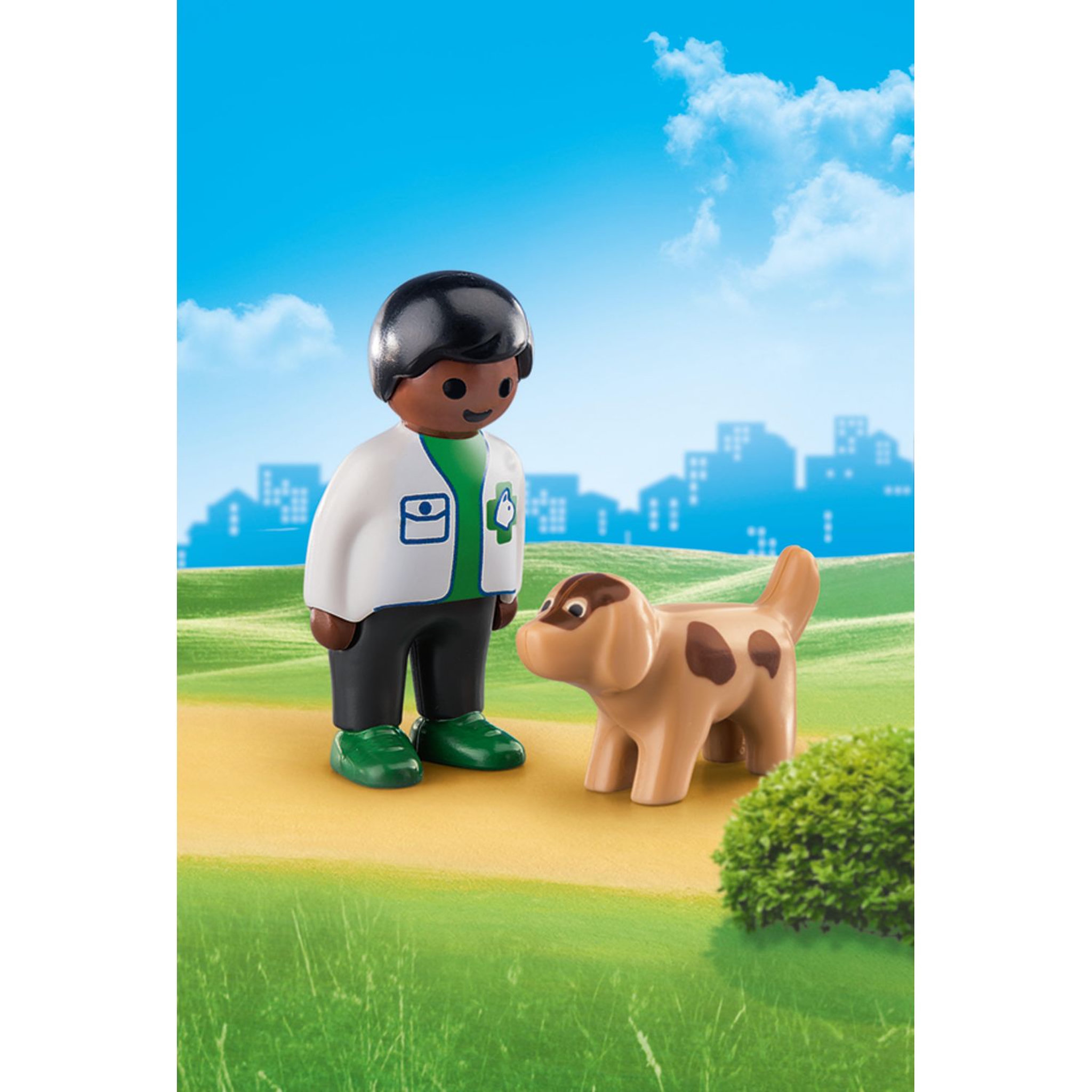 Voir la diapositive 3 : PLAYMOBIL 70407 1.2.3 - Vétérinaire avec chien