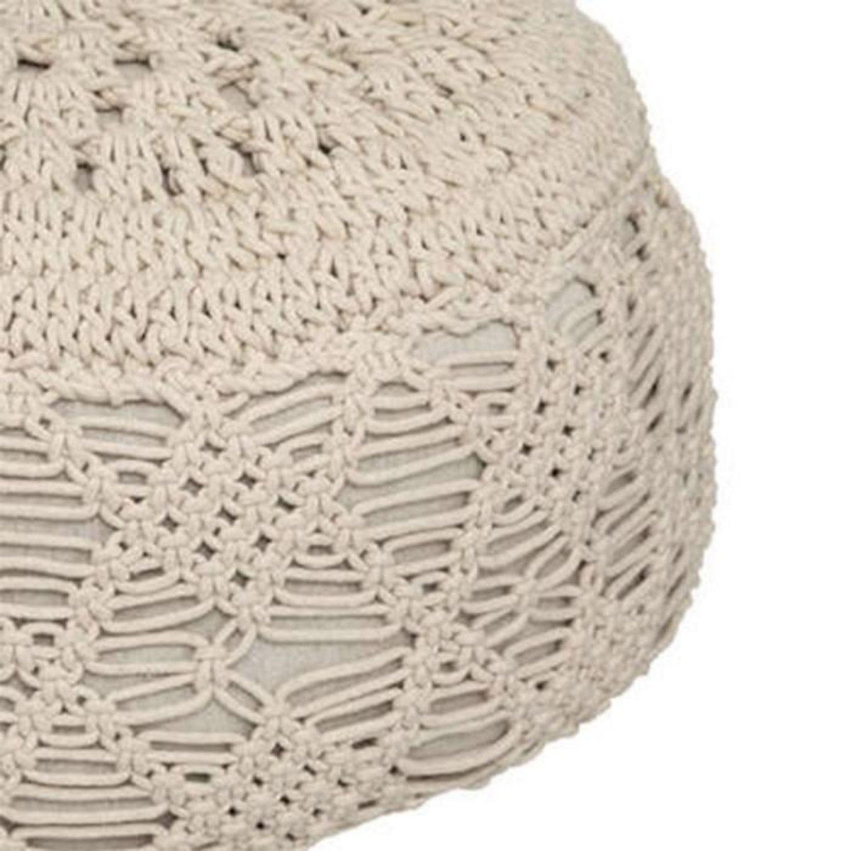 ATMOSPHERA Coussin de Sol Macramé  Palm  44cm Beige