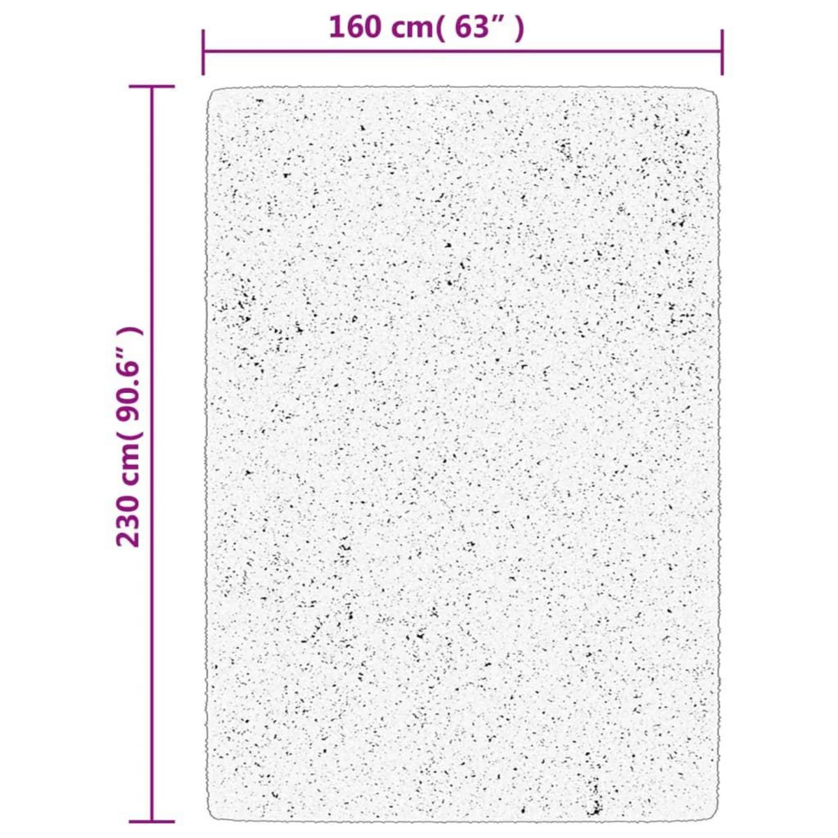 VIDAXL Tapis OVIEDO a poils courts gris 160x230 cm