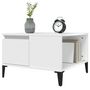 Voir la diapositive 4 : VIDAXL Table basse blanc 55x55x36,5 cm bois d ingénierie
