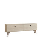 Habitat et Jardin Meuble TV en bois  Parlak  - 160 x 25 x 40 cm - Beige