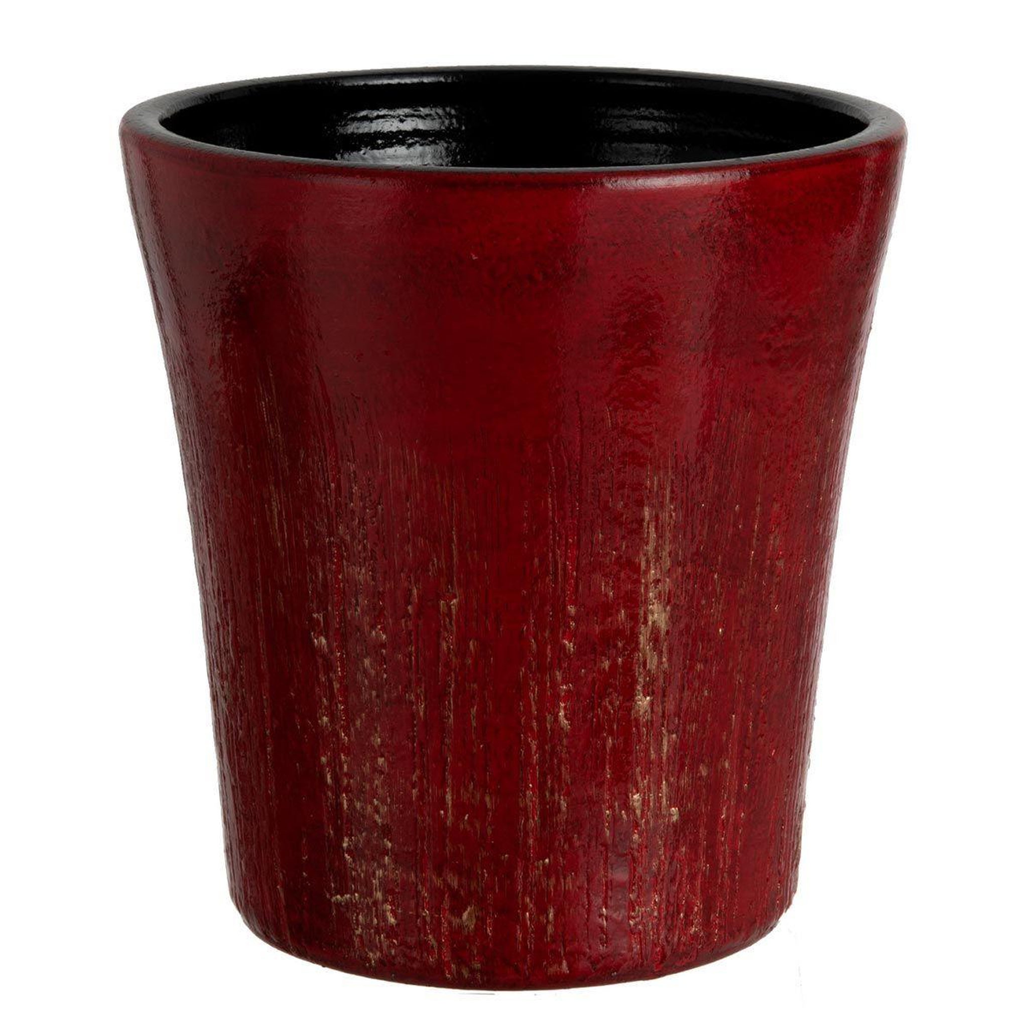 Voir la diapositive 1 : J-LINE Cache-pot en céramique  tâches  26cm rouge