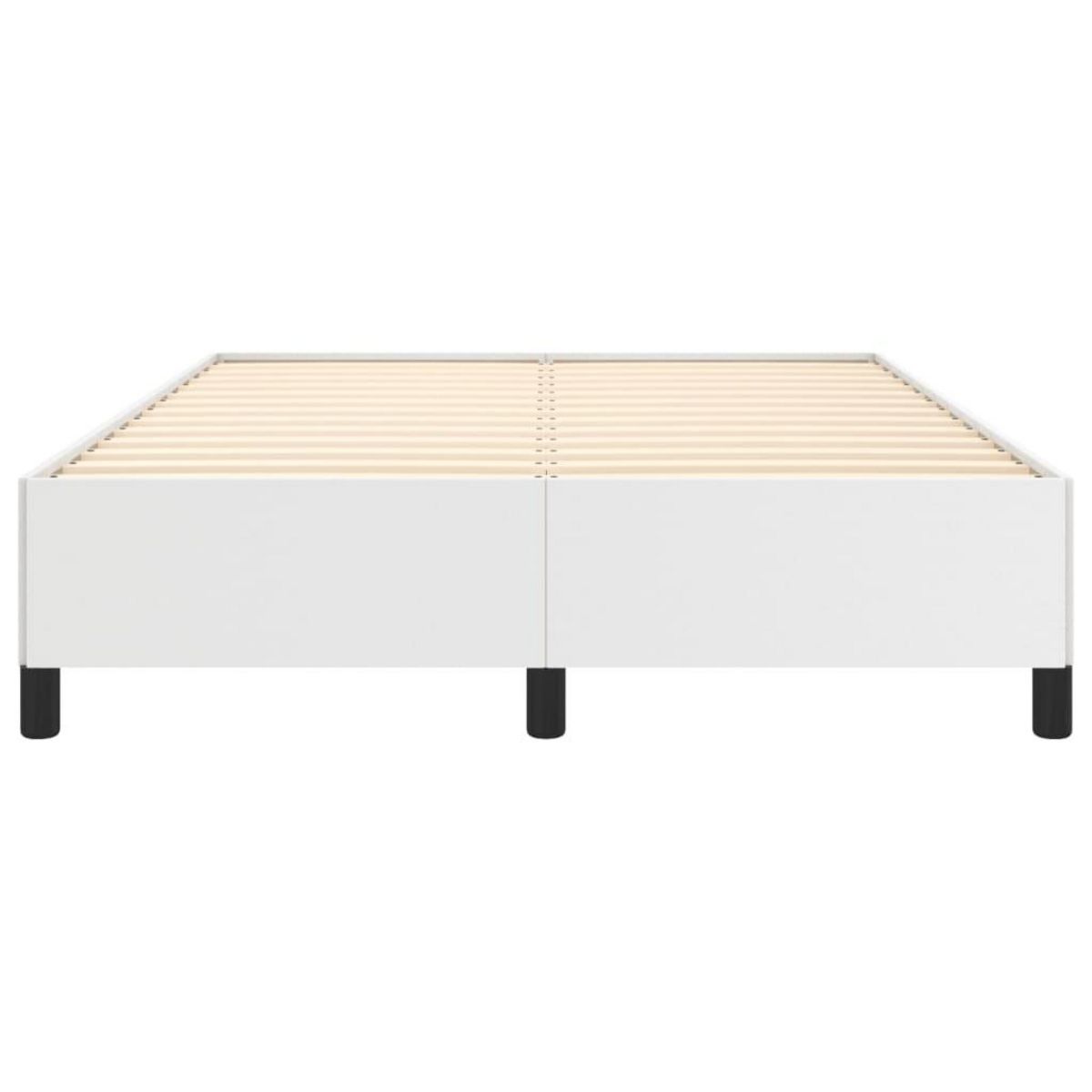 VIDAXL Cadre de lit sans matelas blanc 140x190 cm similicuir