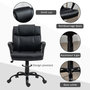 Voir la diapositive 6 : VINSETTO Chaise de bureau ergonomique - hauteur réglable, pivotante 360° - accoudoirs rembourrés - acier synthétique noir