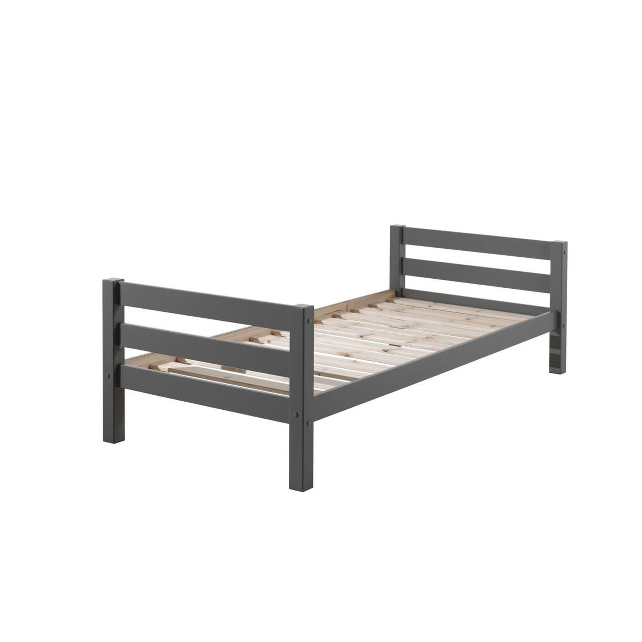 Voir la diapositive 3 : Paris Prix Pack - lit mezzanine enfant & lit simple  pino  gris