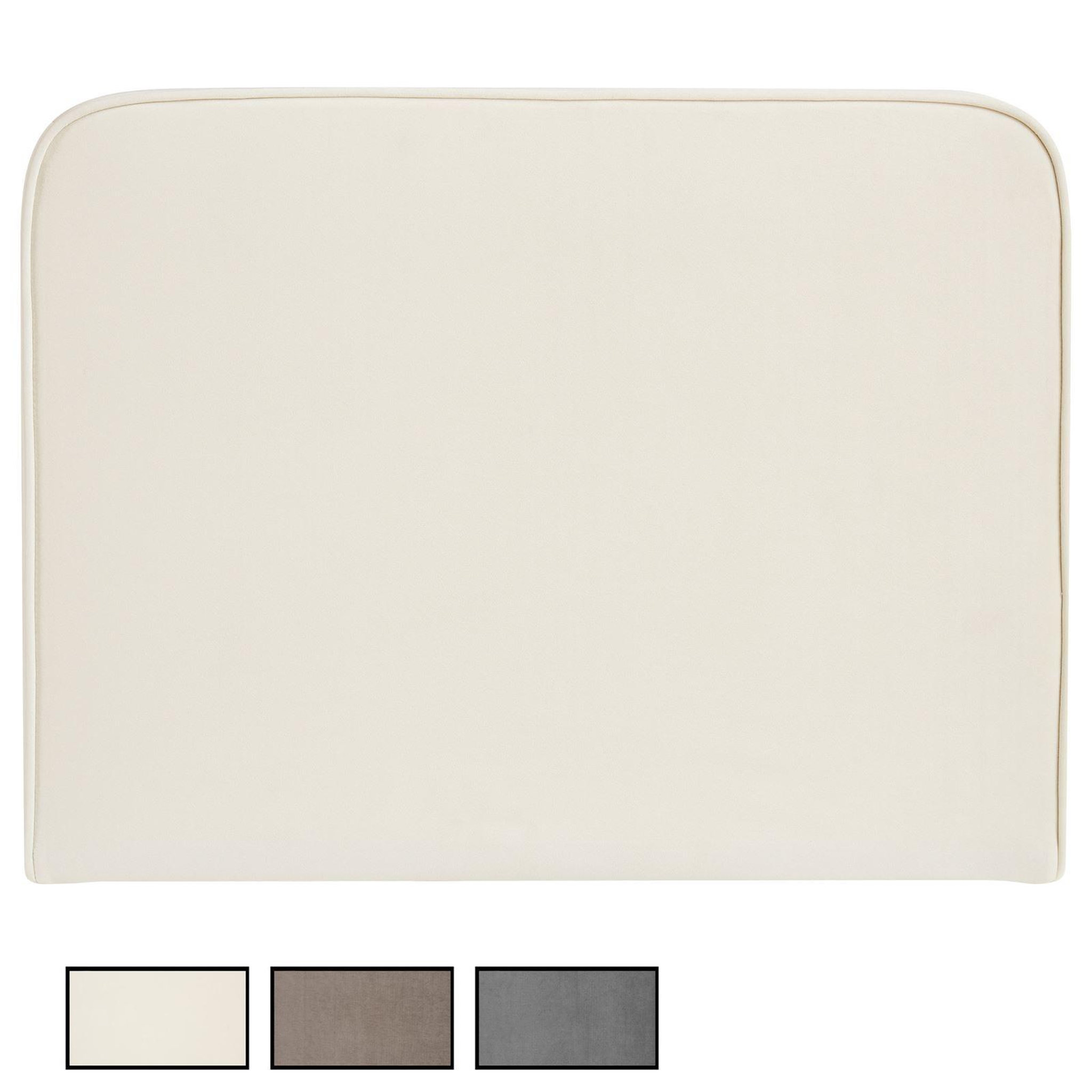 IDIMEX Tête de lit lunar 90 avec fixation murale, en tissu. Coloris disponibles : Gris, Blanc