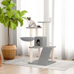 VIDAXL Arbre a chat avec griffoirs en sisal Gris clair 94 cm