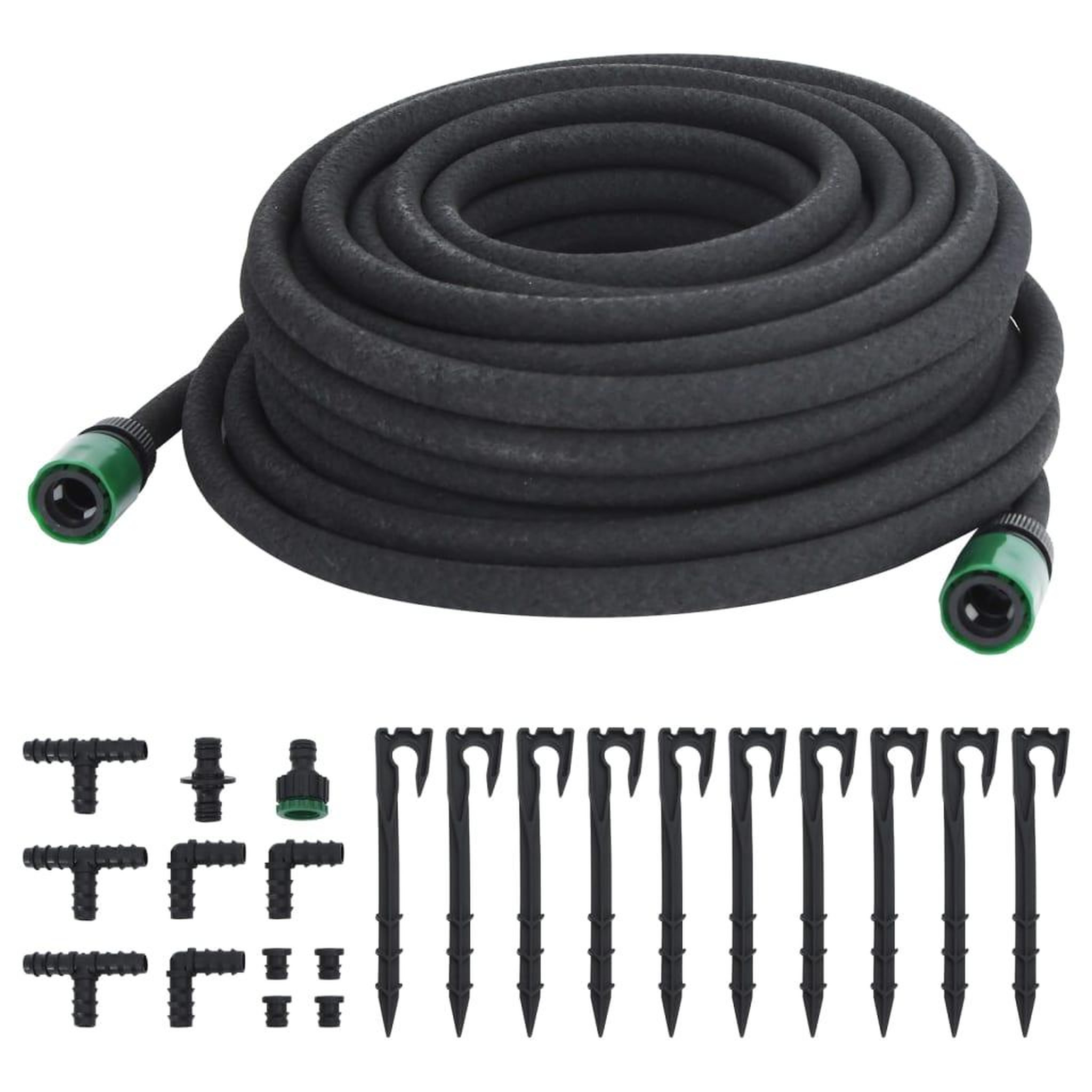 Voir la diapositive 3 : VIDAXL Tuyau d'arrosage de jardin noir 0,6  25 m caoutchouc