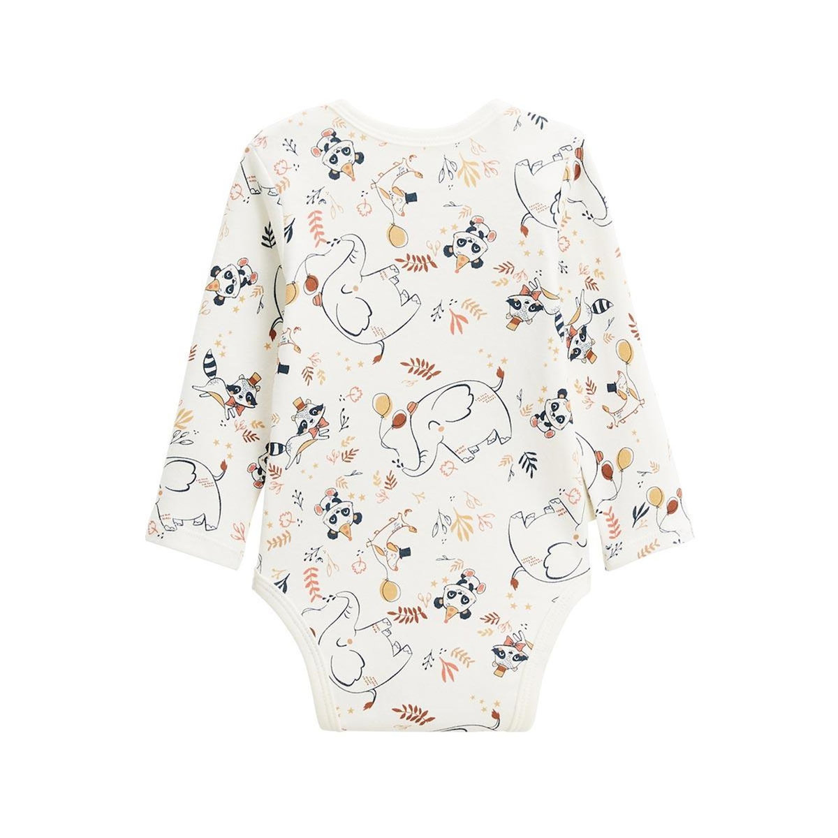 Petit Béguin Lot de 2 bodies bébé manches longues Cirque d'automne