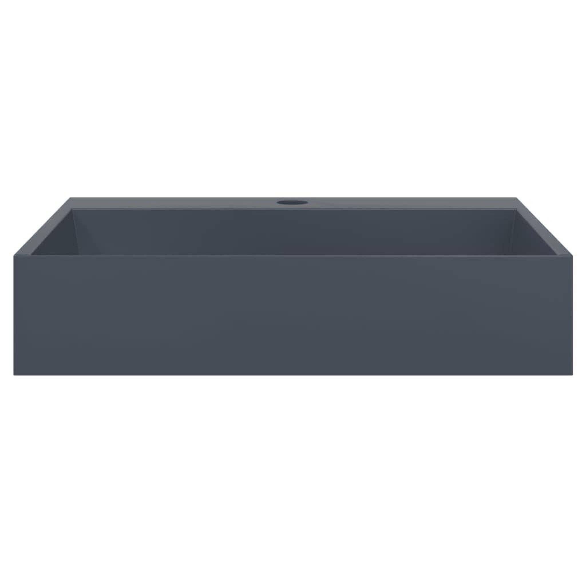 Voir la diapositive 4 : VIDAXL Vasque 50x38x11 cm fonte minerale/marbre anthracite