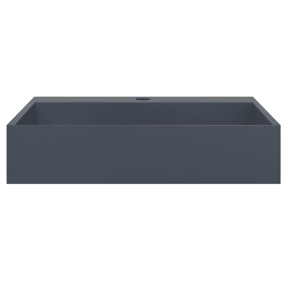 VIDAXL Vasque 50x38x11 cm fonte minerale/marbre anthracite