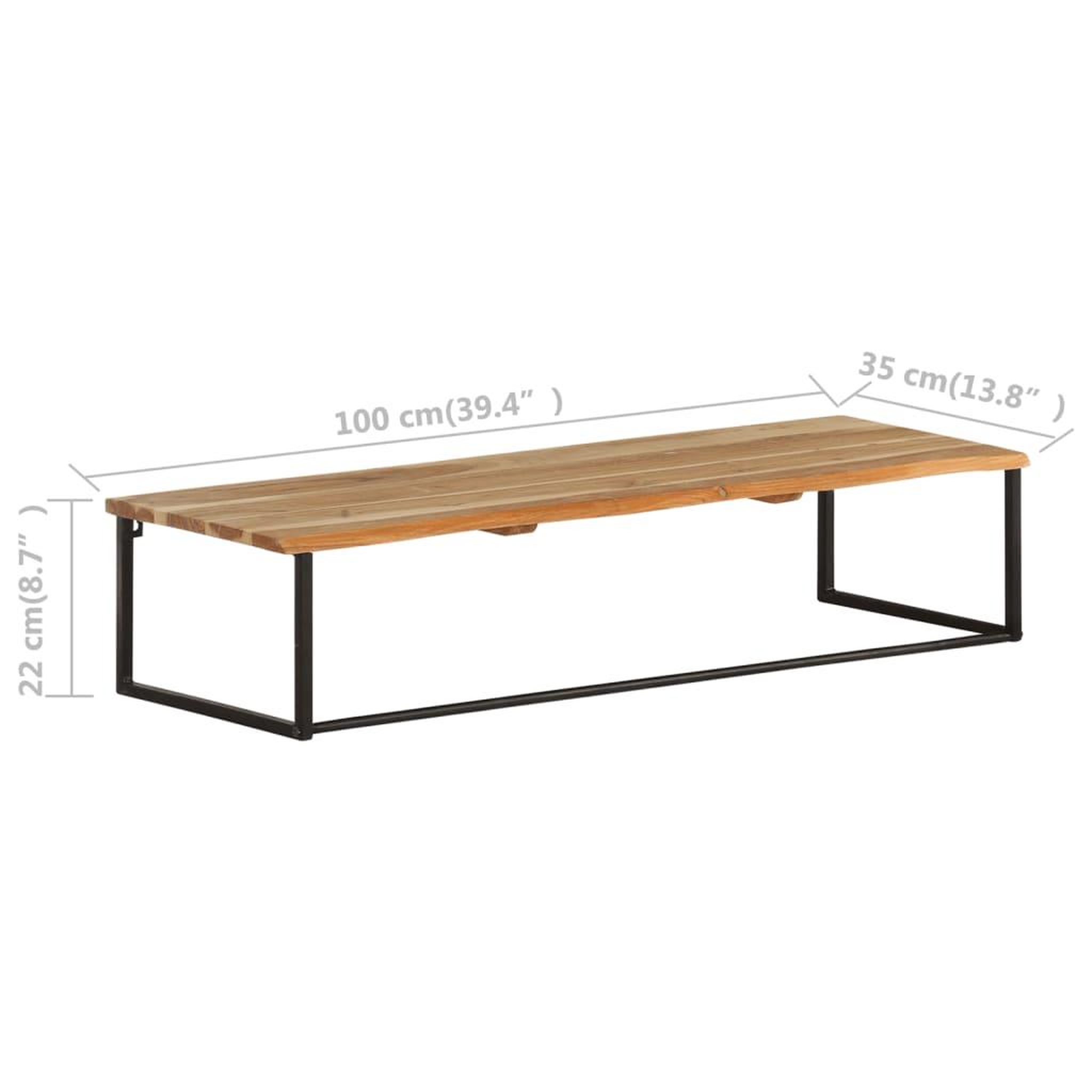 Voir la diapositive 6 : VIDAXL Patere a bord naturel 100x35x22 cm bois d'acacia massif