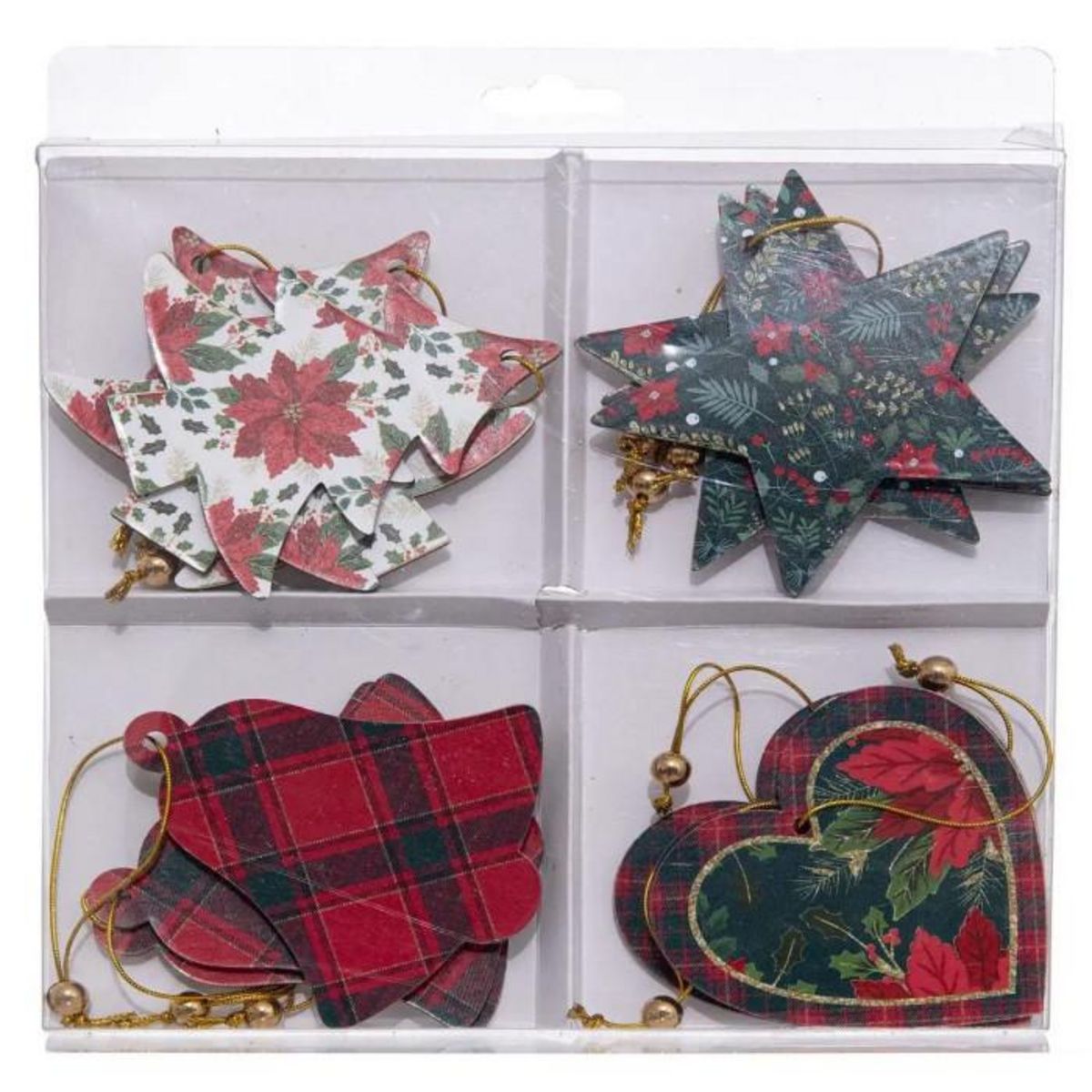 ATMOSPHERA Lot de 12 Sujets de Noël  Soir  8cm Multicolore