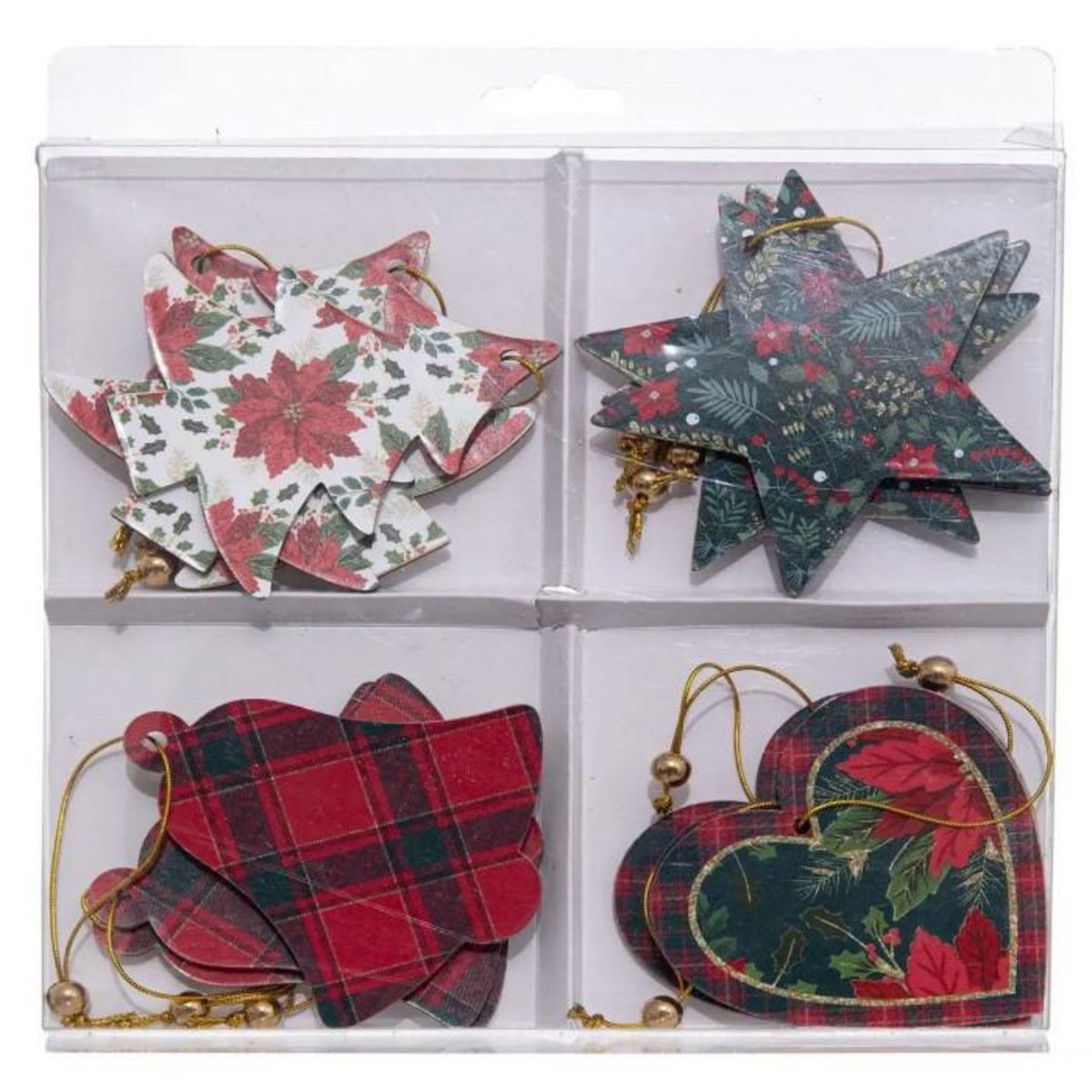 ATMOSPHERA Lot de 12 Sujets de Noël  Soir  8cm Multicolore