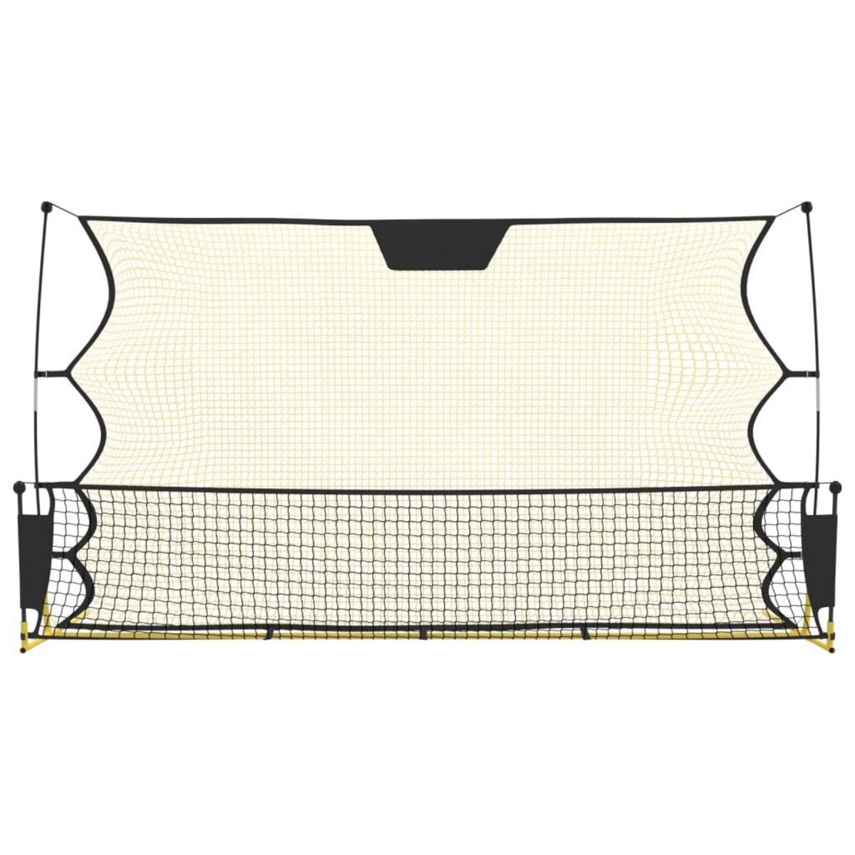 VIDAXL Filet de rebond de football noir/jaune 183x85x120 cm polyester
