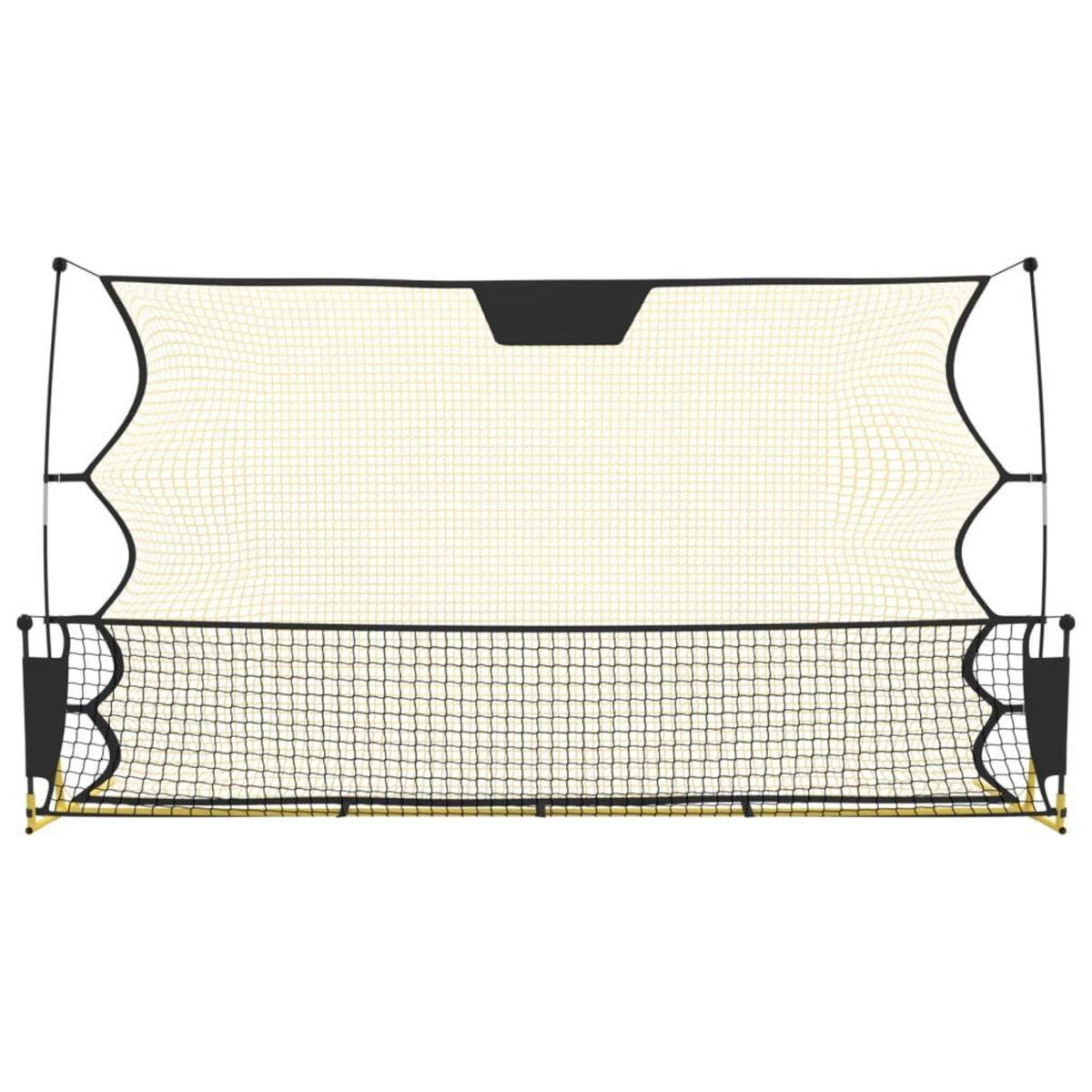 VIDAXL Filet de rebond de football noir/jaune 183x85x120 cm polyester