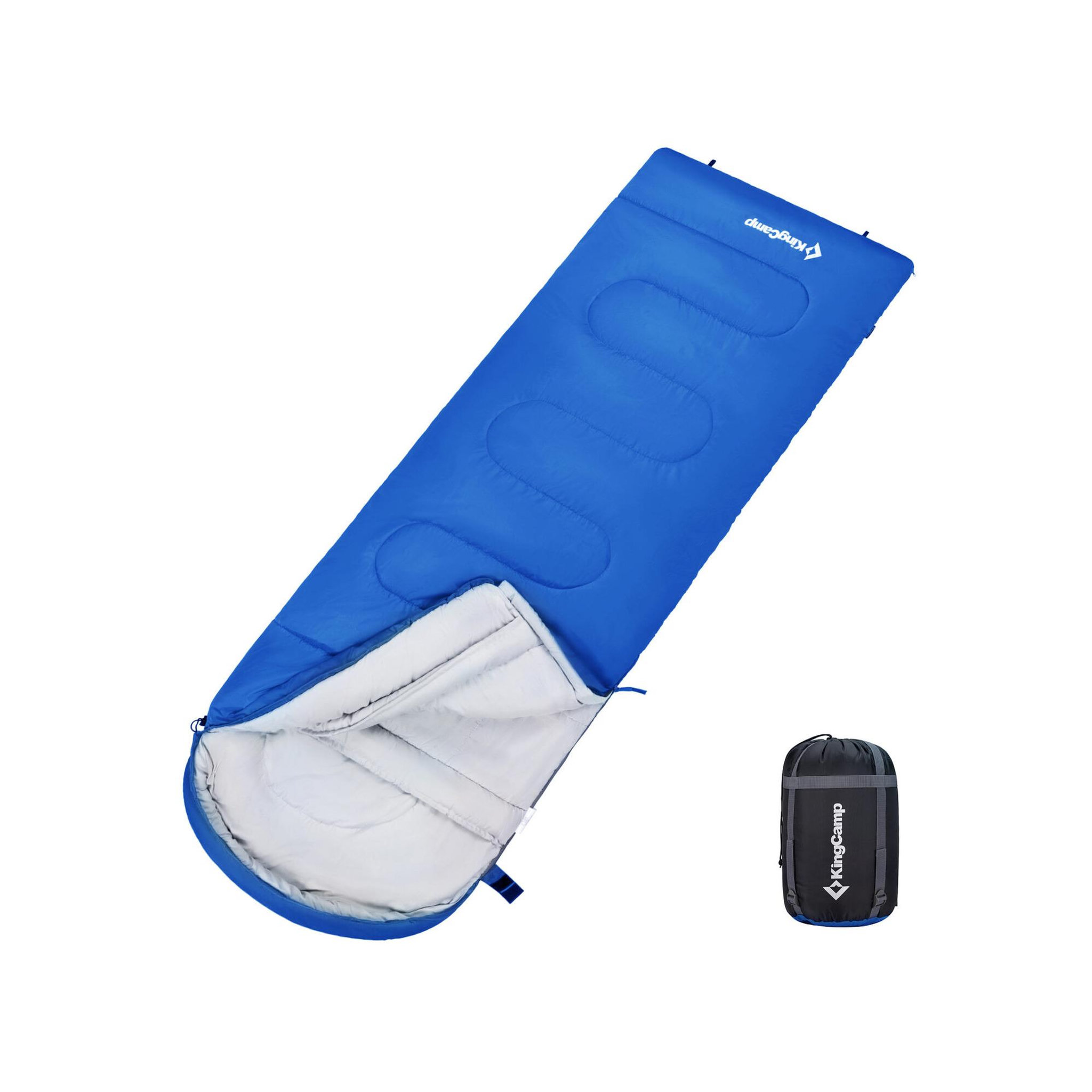 Voir la diapositive 1 : KINGCAMP Sac de couchage - Kingcamp - Modèle Oasis 300 - Bleu - 190 x 75 cm