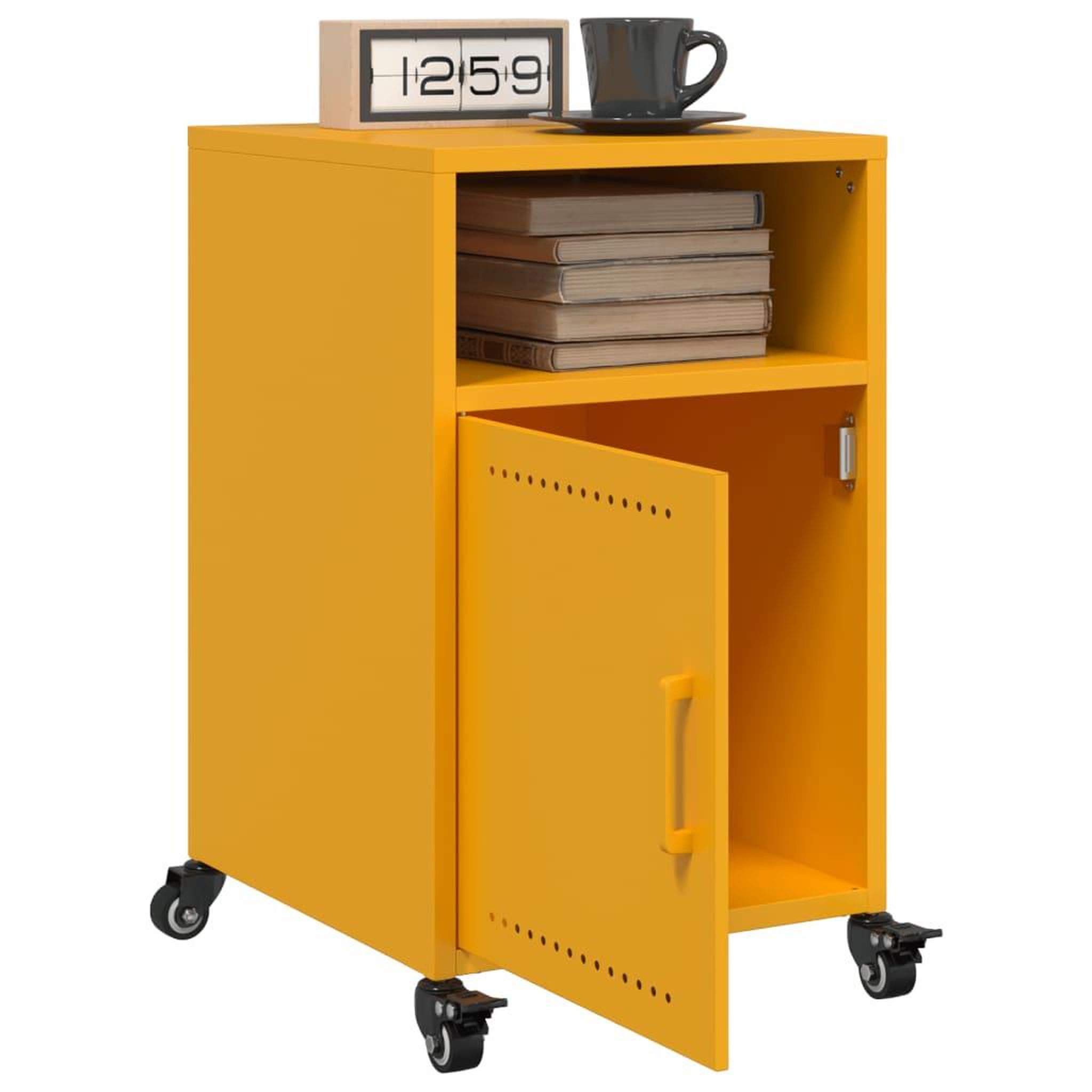 Voir la diapositive 4 : VIDAXL Tables de chevet 2 pcs jaune moutarde 36x39x59 cm acier