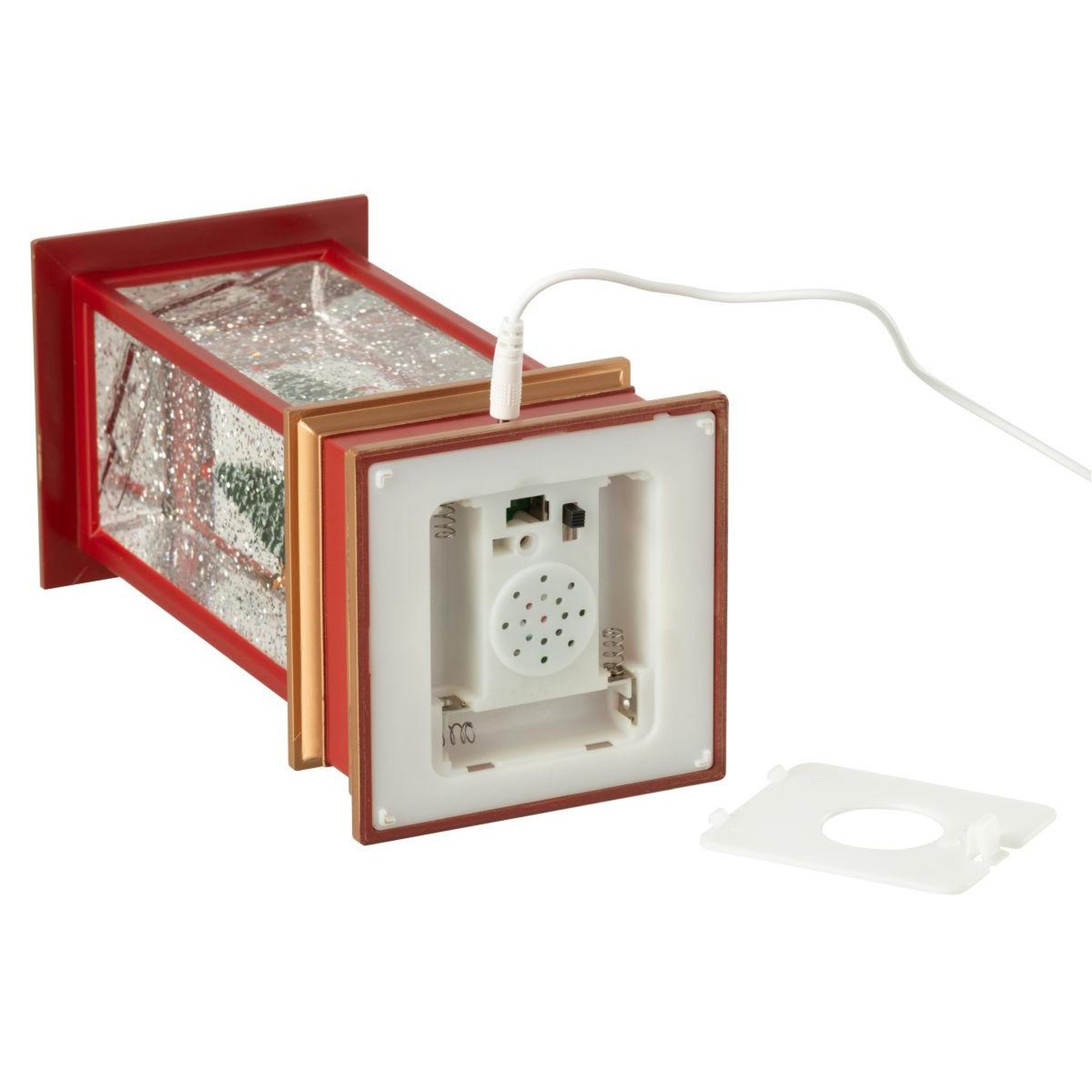 Voir la diapositive 4 : J-LINE Lanterne lumineuse  père-noël  27cm multicolore