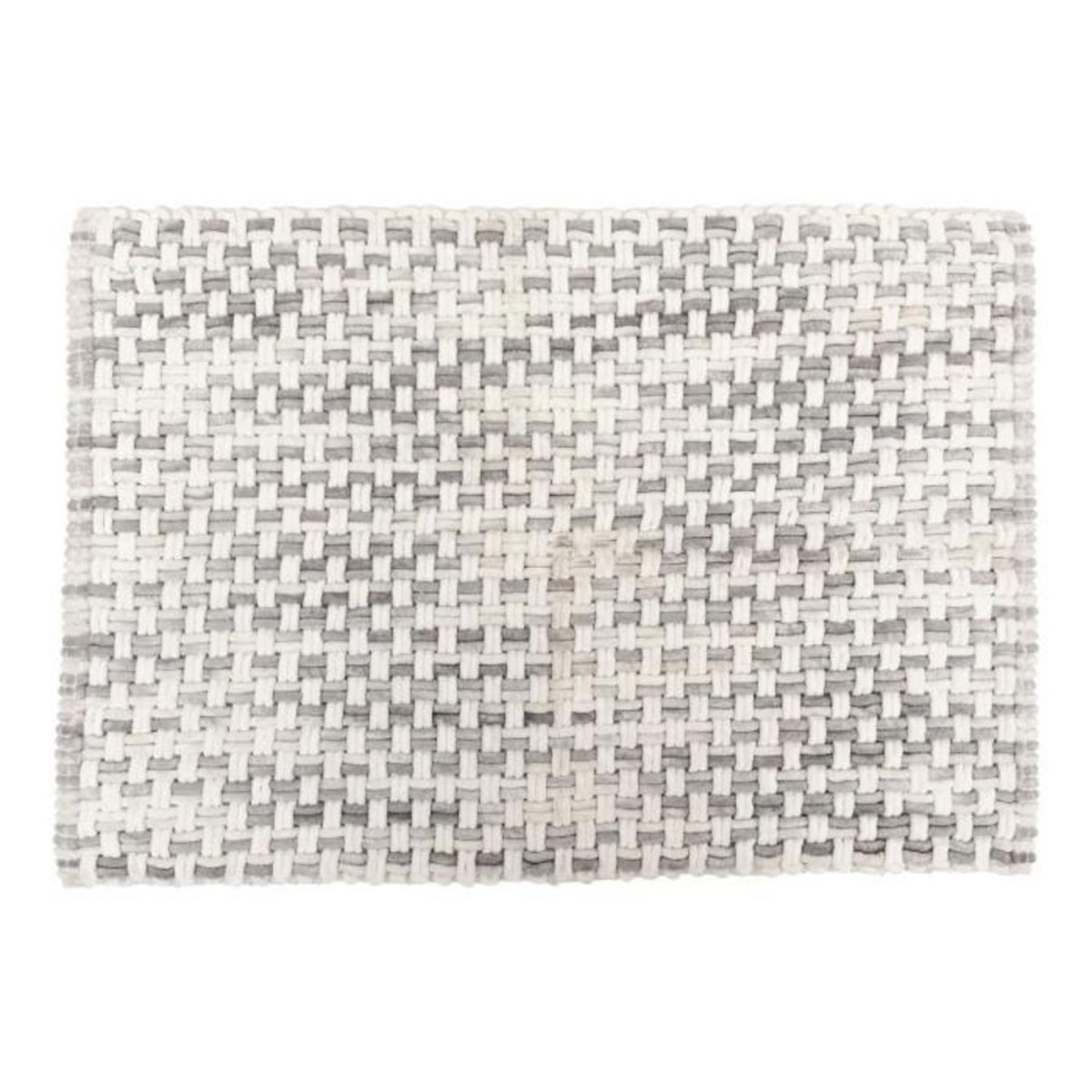 FIVE Tapis de Bain Tressé en Coton  Dégradé  50x75cm Gris