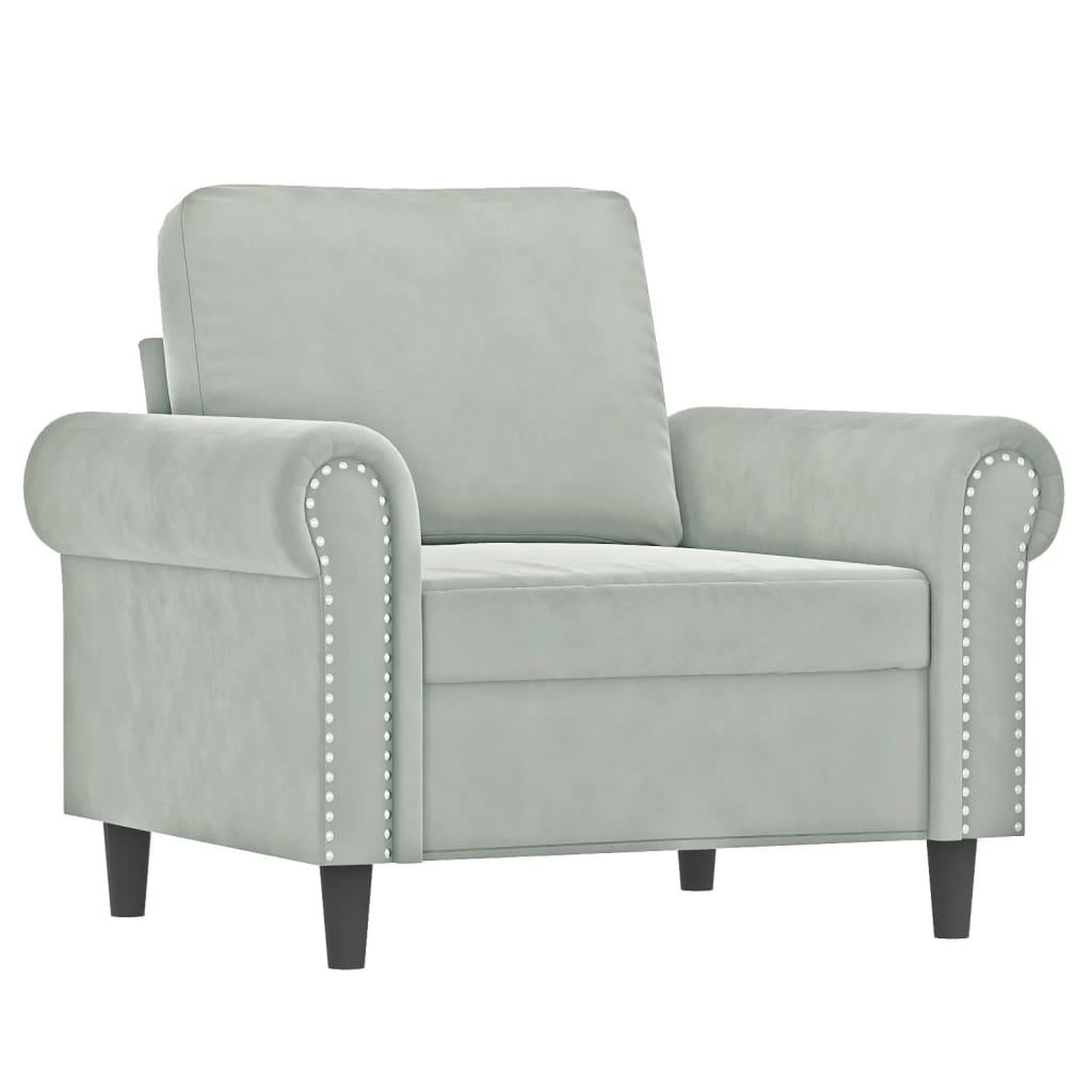 Voir la diapositive 3 : VIDAXL Ensemble de canapes 3 pcs avec coussins gris clair velours
