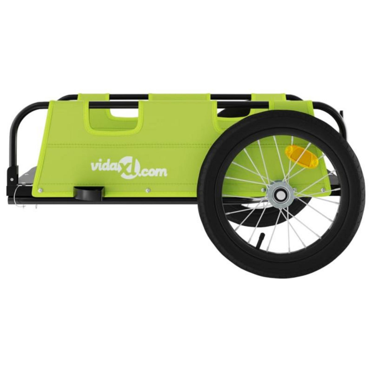 VIDAXL Remorque de vélo vert tissu oxford et fer