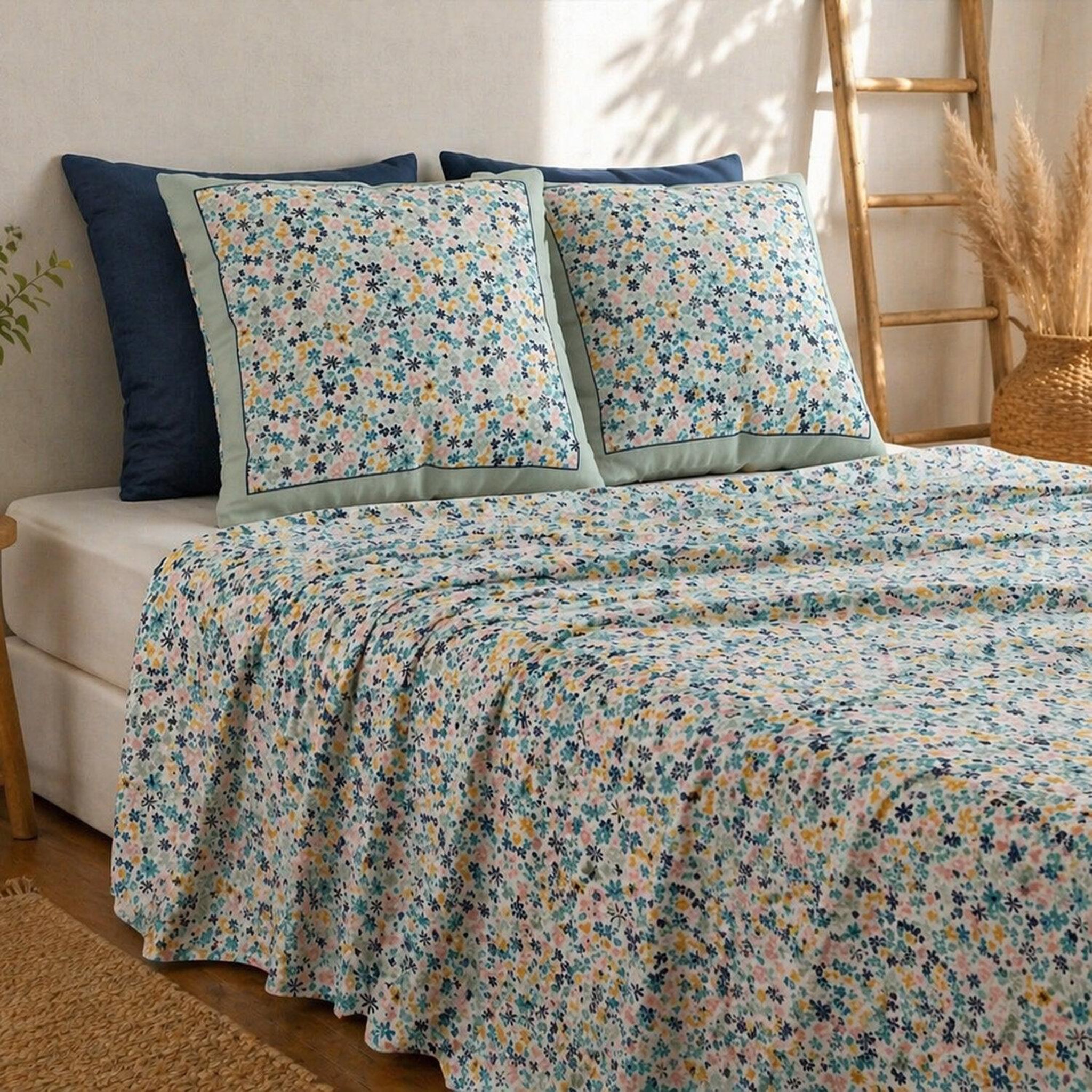 Voir la diapositive 1 : ATELIER DU COTON Parure de drap 100% coton 57fils mani