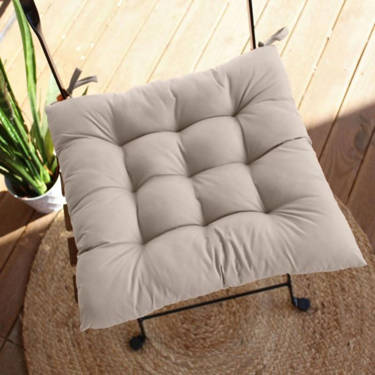 Paris Prix Galette de Chaise d'Extérieur  Costa  38x38cm Naturel