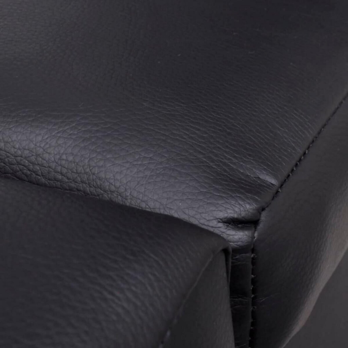 VIDAXL Chaise longue Noir Similicuir