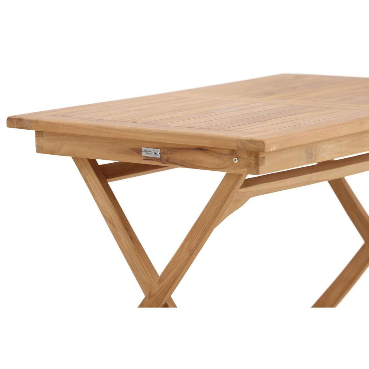 Paris Prix Table de Jardin en Teck  Kenya  120cm Naturel